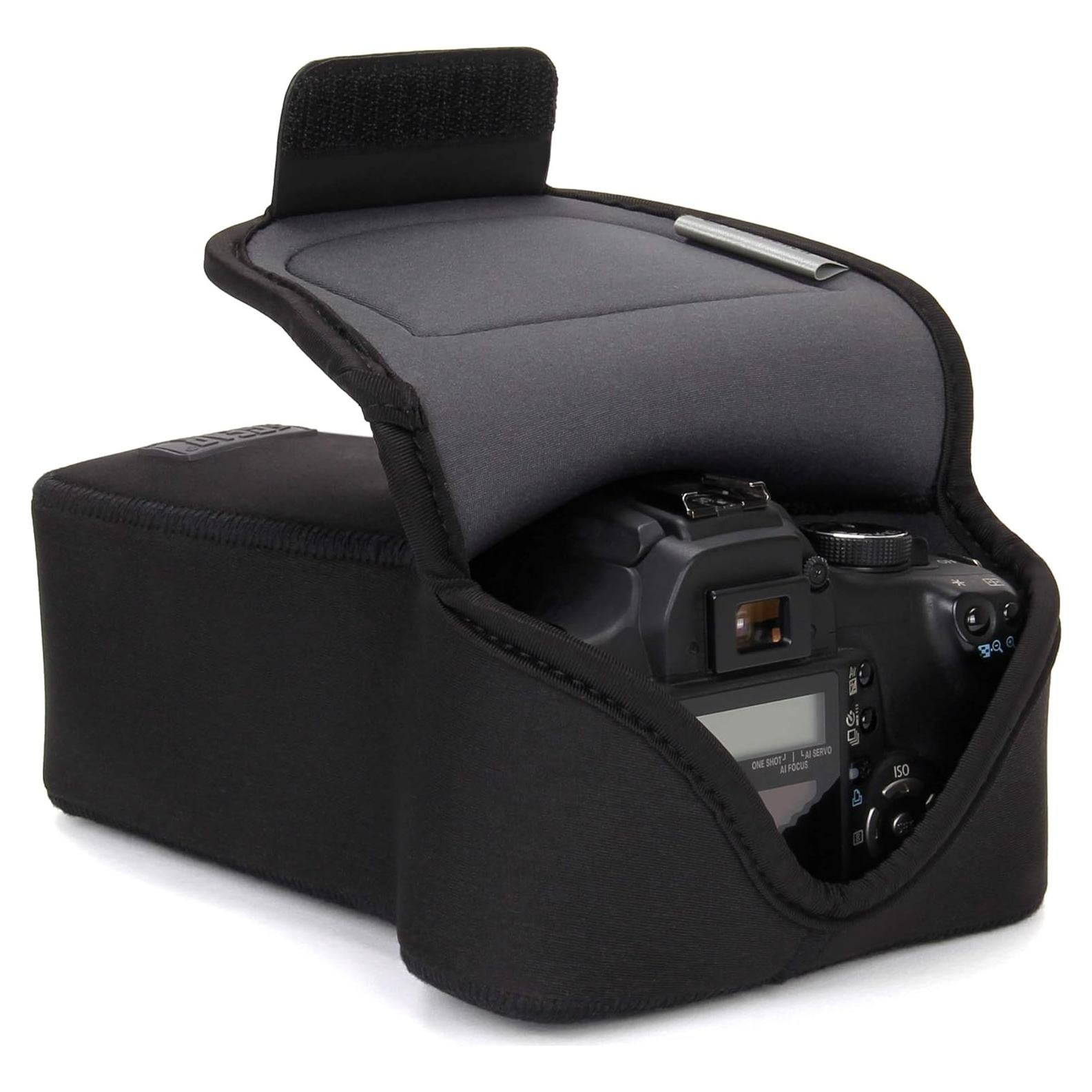 Funda para cámara DSLR USA GEAR Neopreno Negro con Accesorios