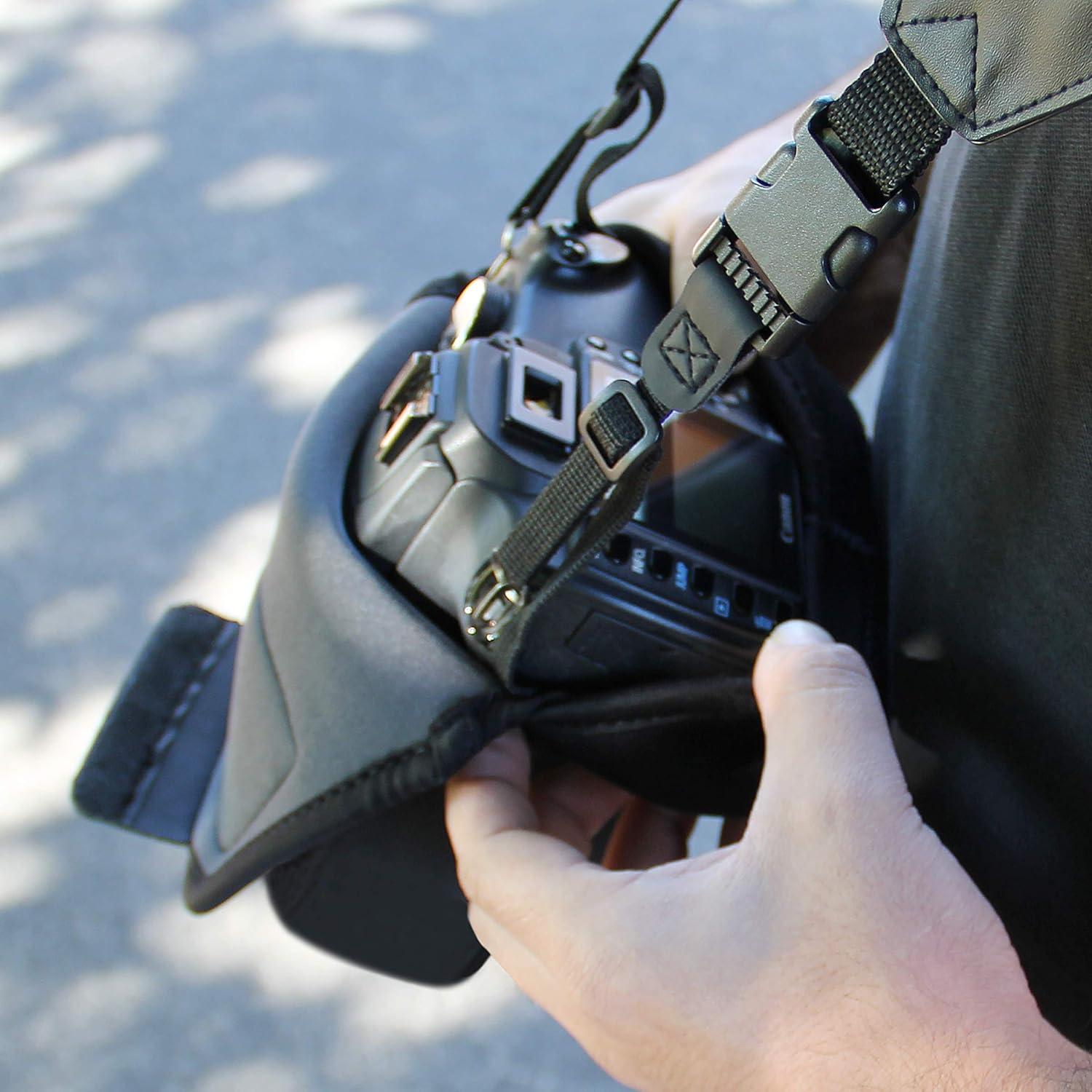 Funda para cámara DSLR USA GEAR Neopreno Negro con Accesorios