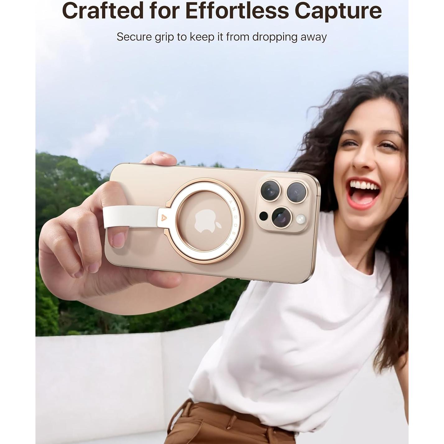 Soporte Magnético para Teléfono Andobil Oro Rosa MagSafe