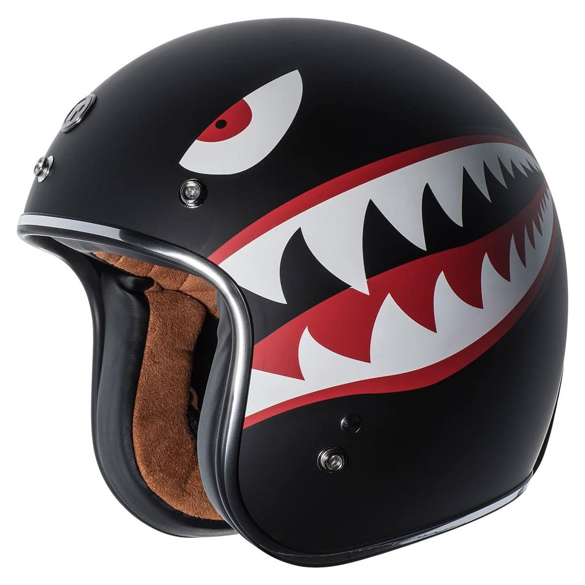 Casco Abierto TORC T50 Del Mar Negro Mate 1.59 kg