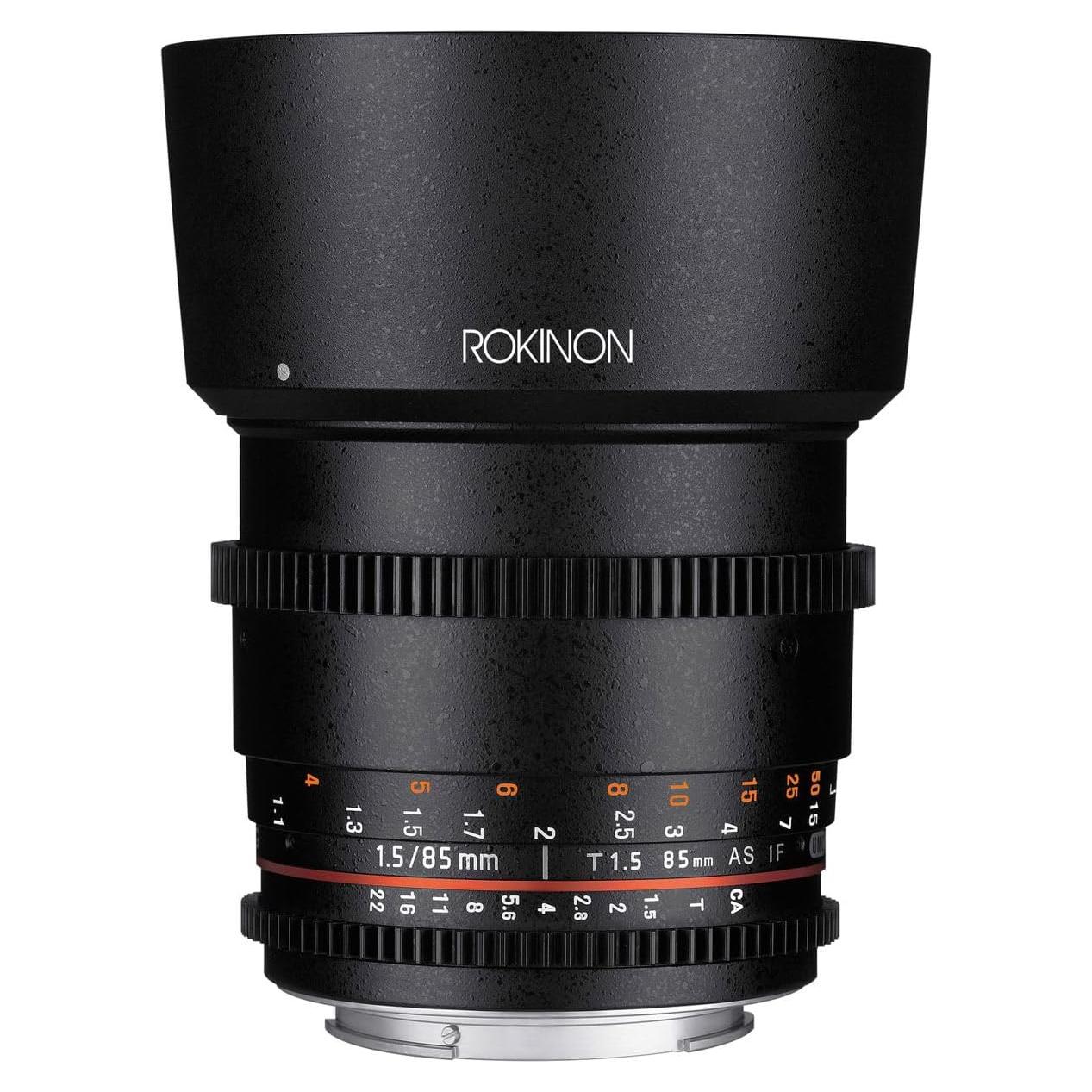 Lente Cine Rokinon 85mm T1.5 para Canon EF - Bokeh Atractivo