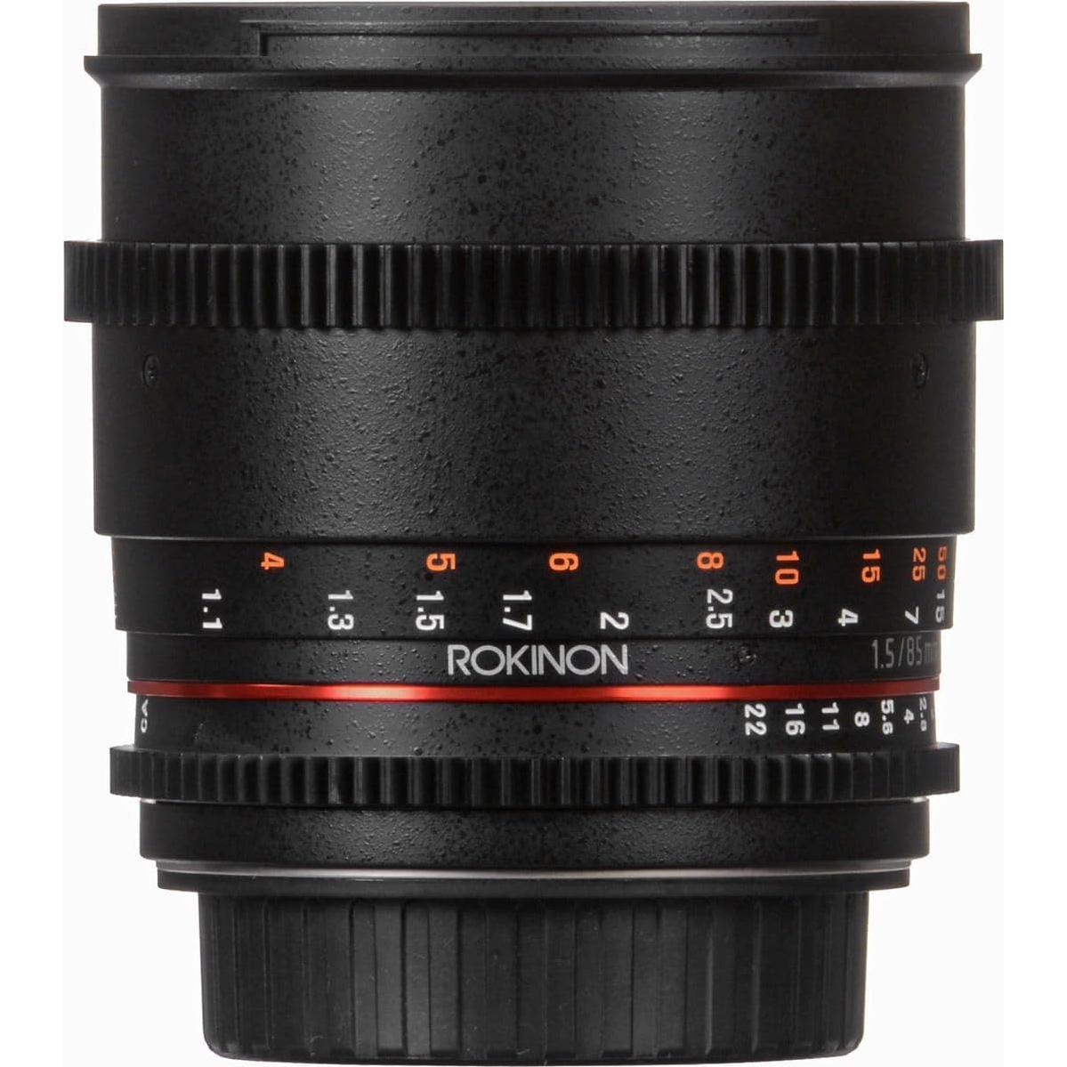 Lente Cine Rokinon 85mm T1.5 para Canon EF - Bokeh Atractivo