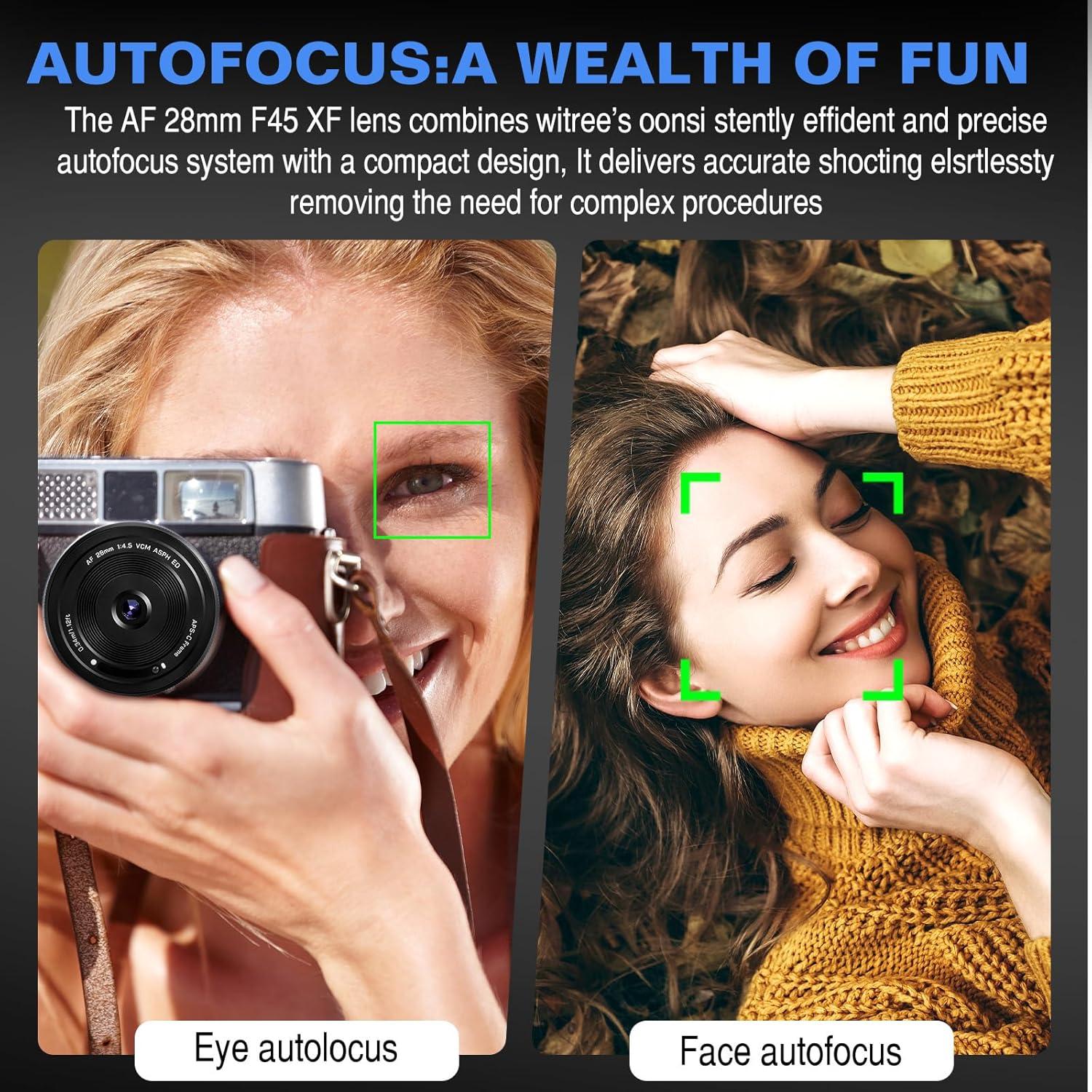 Lente Pancake VILTROX 28mm f/4.5 para Fuji - Enfoque Automático