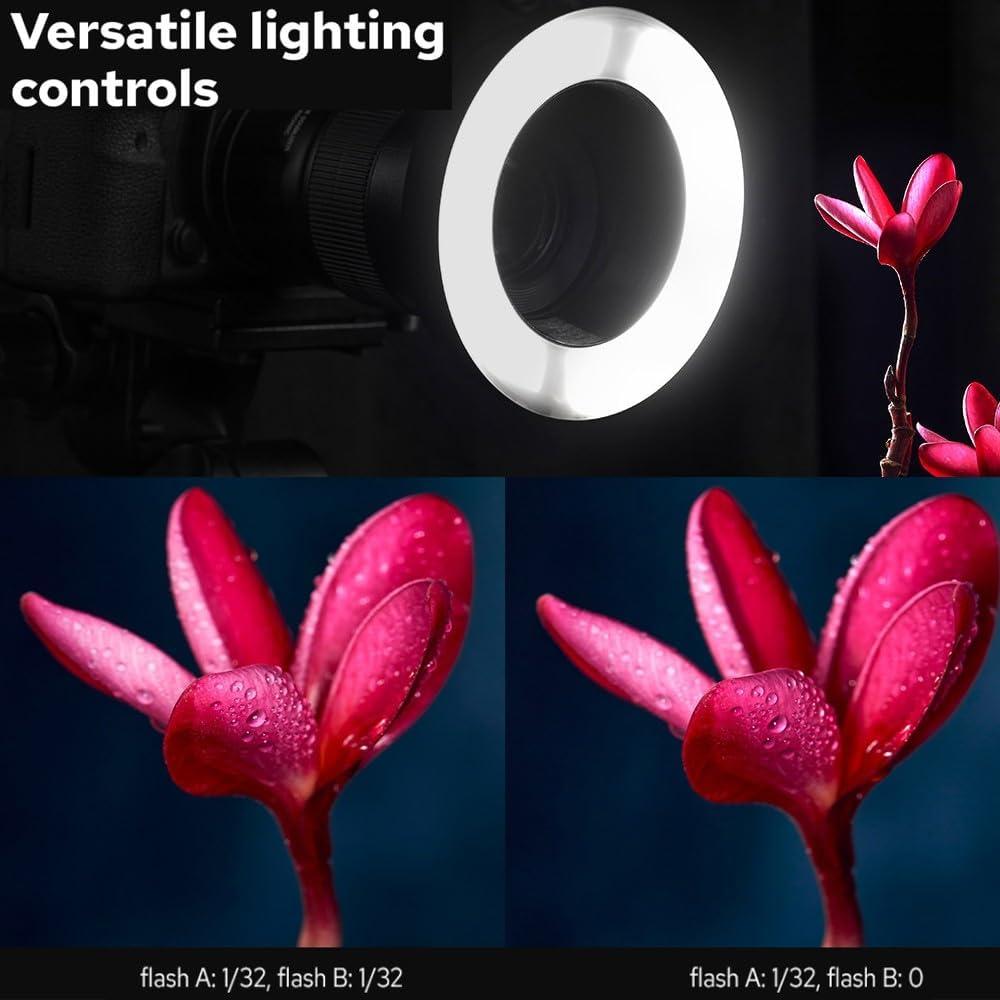 Flash de Anillo LED Godox MF-R76 con Batería 2600mAh