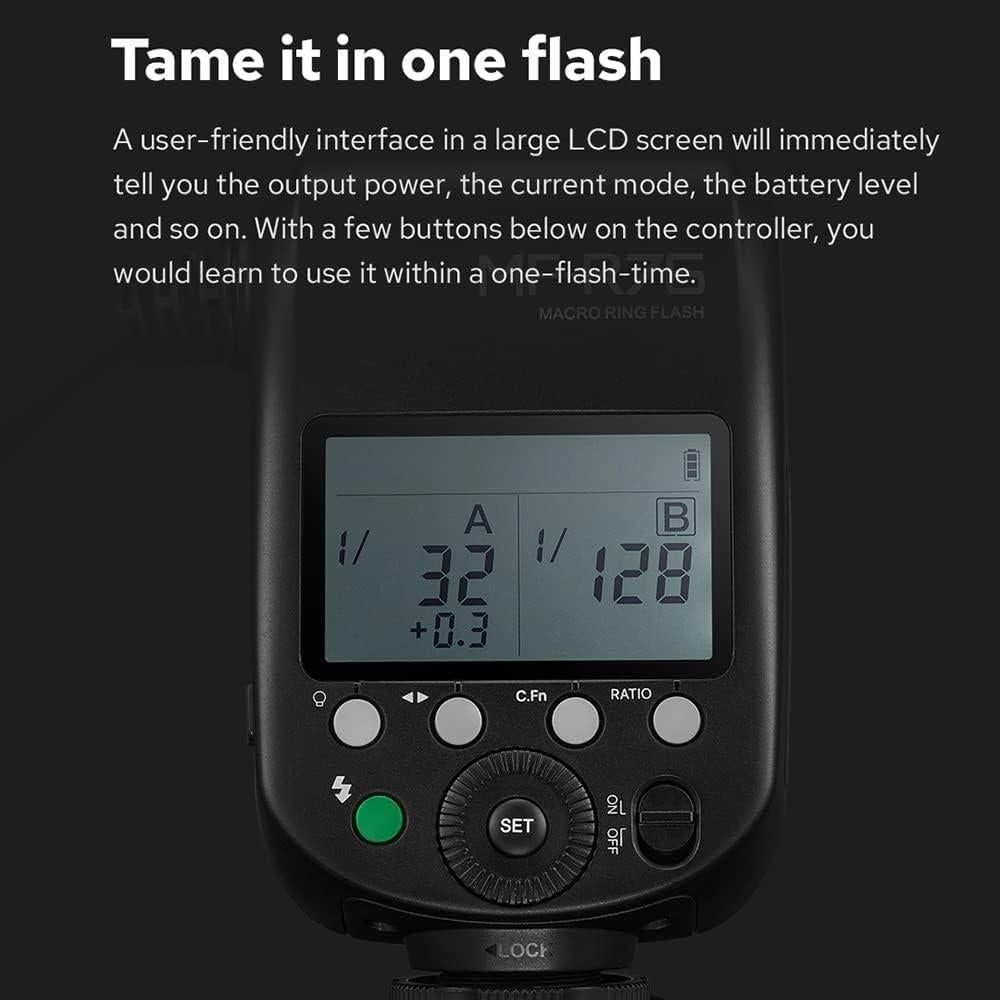 Flash de Anillo LED Godox MF-R76 con Batería 2600mAh