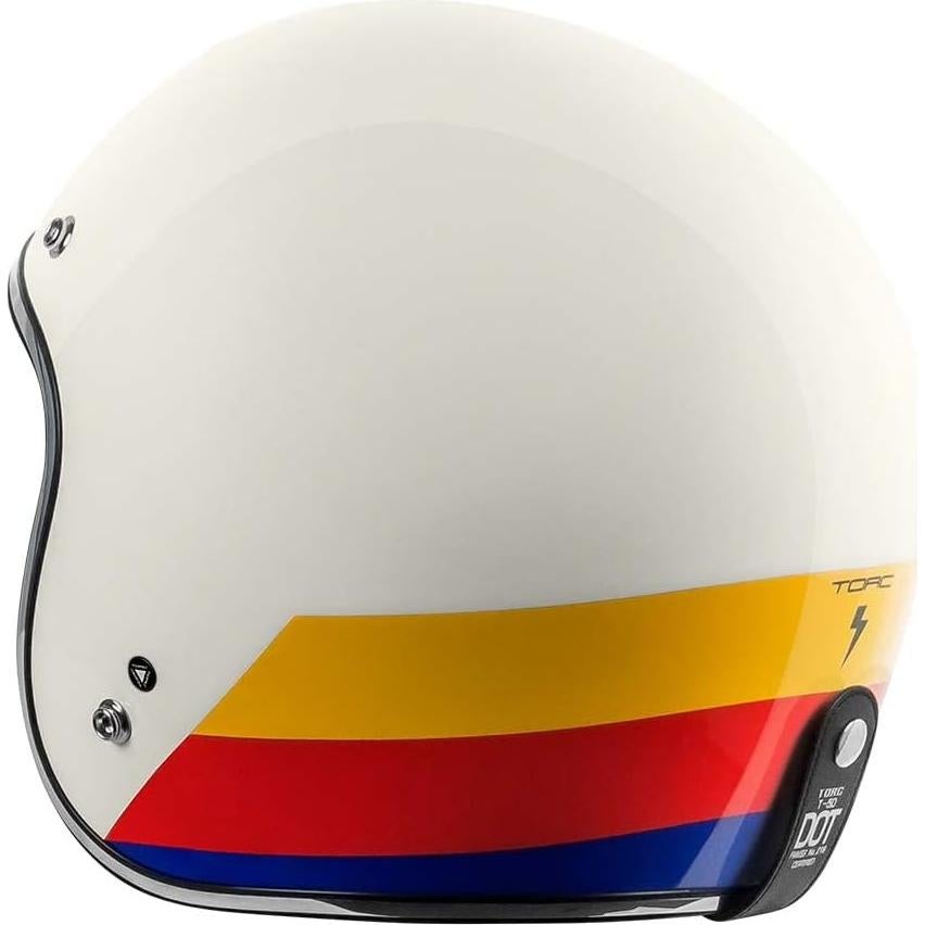 Casco Abierto TORC T50 Del Mar X-Pequeño Blanco Perla