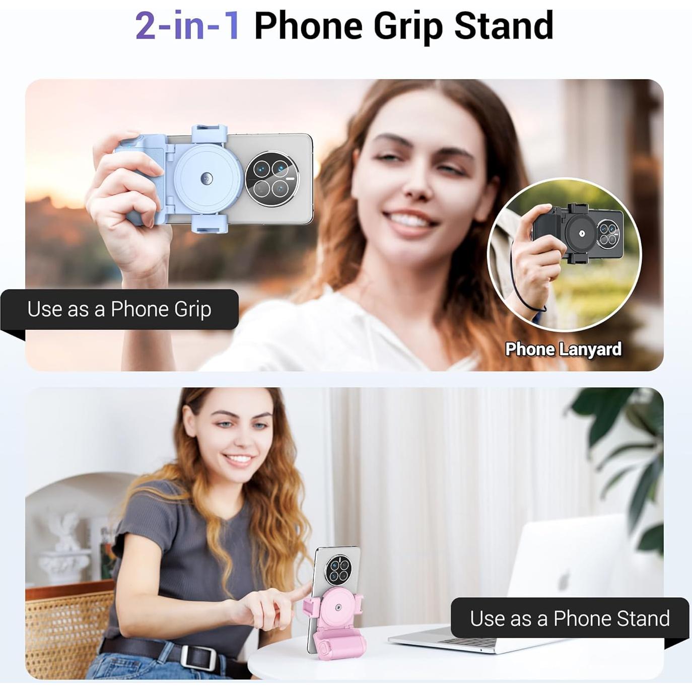 Mango de Cámara para Teléfono KIWIFOTOS Negro con Control Remoto