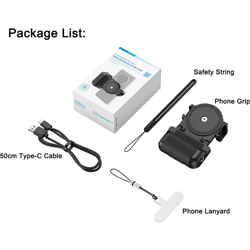 Mango de Cámara para Teléfono KIWIFOTOS Negro con Control Remoto