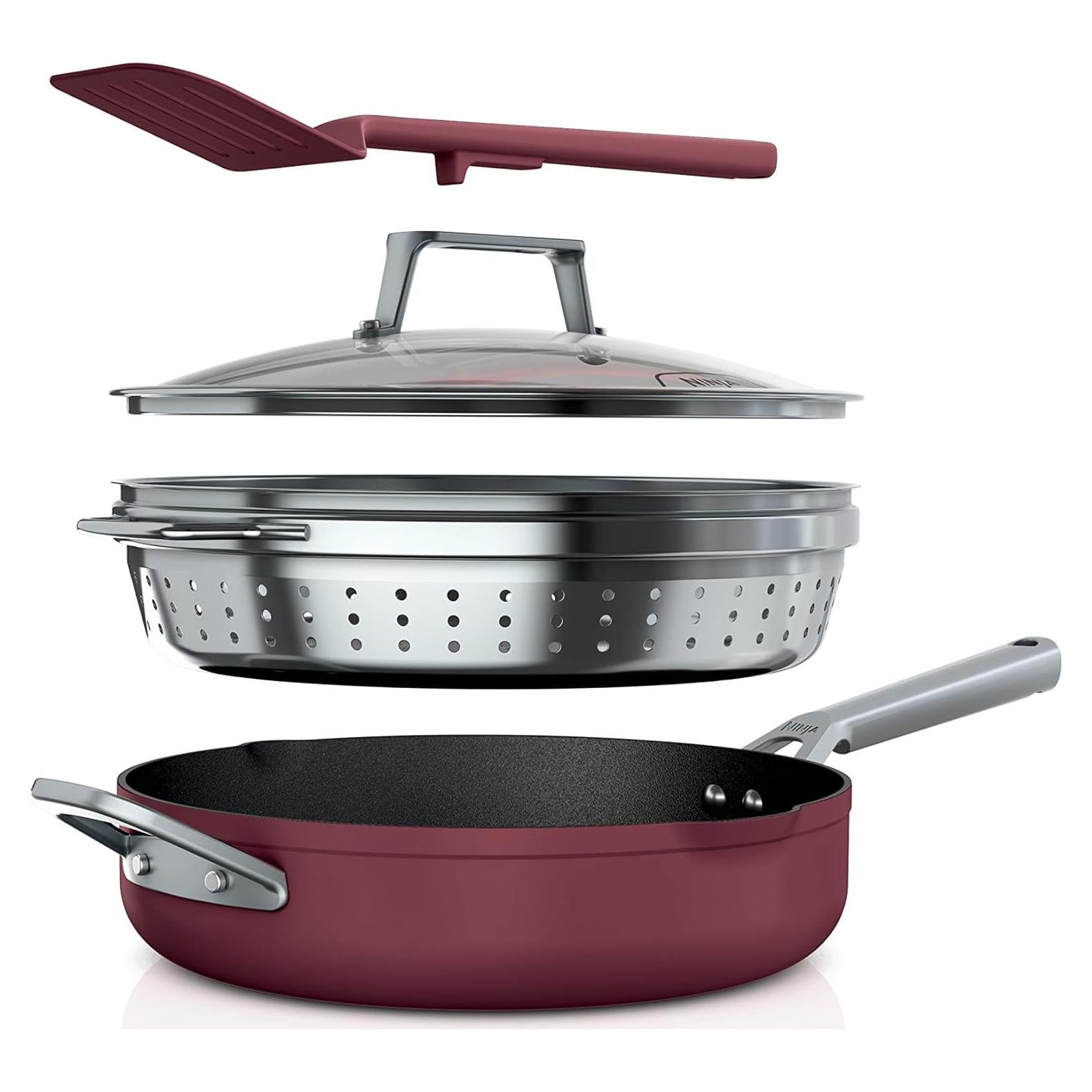 Sartén Ninja Foodi 4 Cuartos Antiadherente con Vaporera