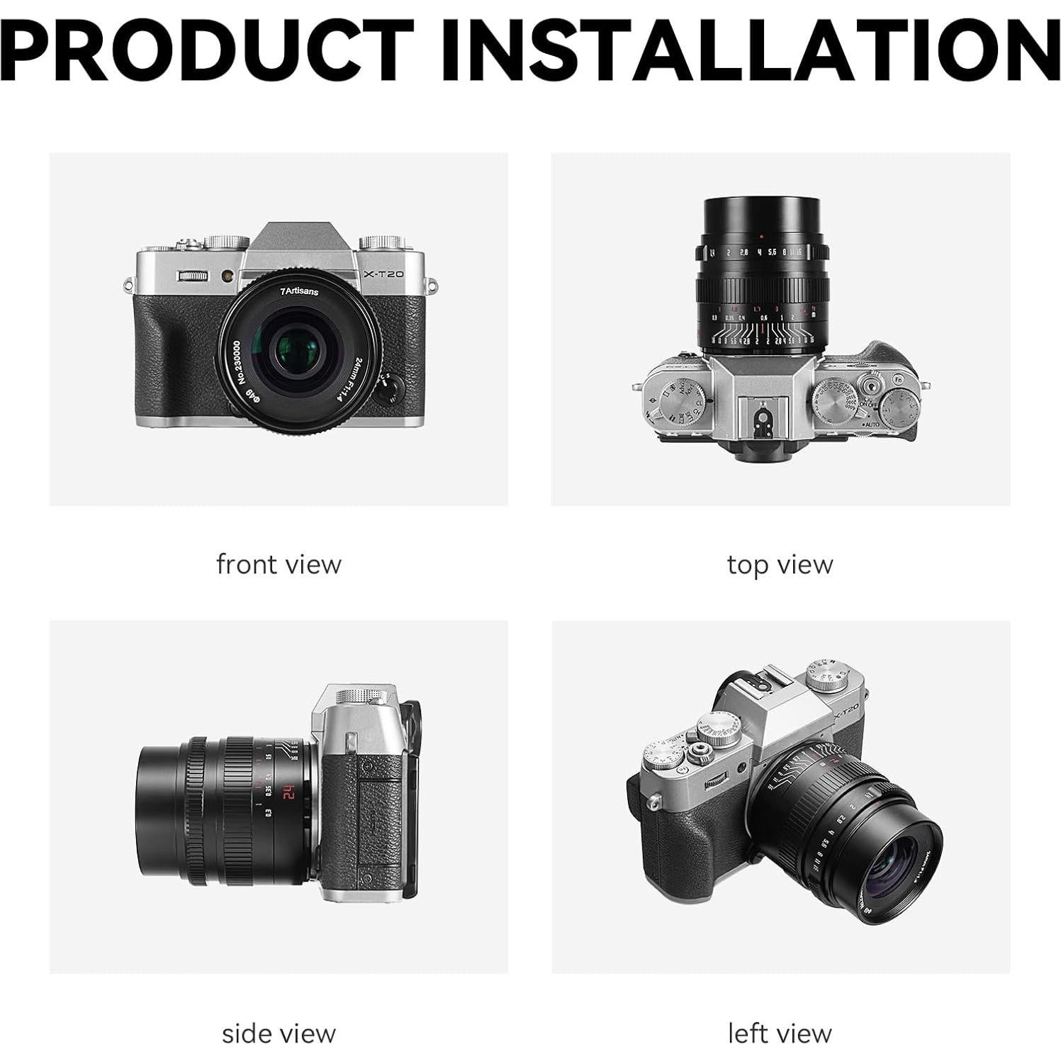 Lente Prime 7artisans 24mm F1.4 para Cámaras Sin Espejo Canon M