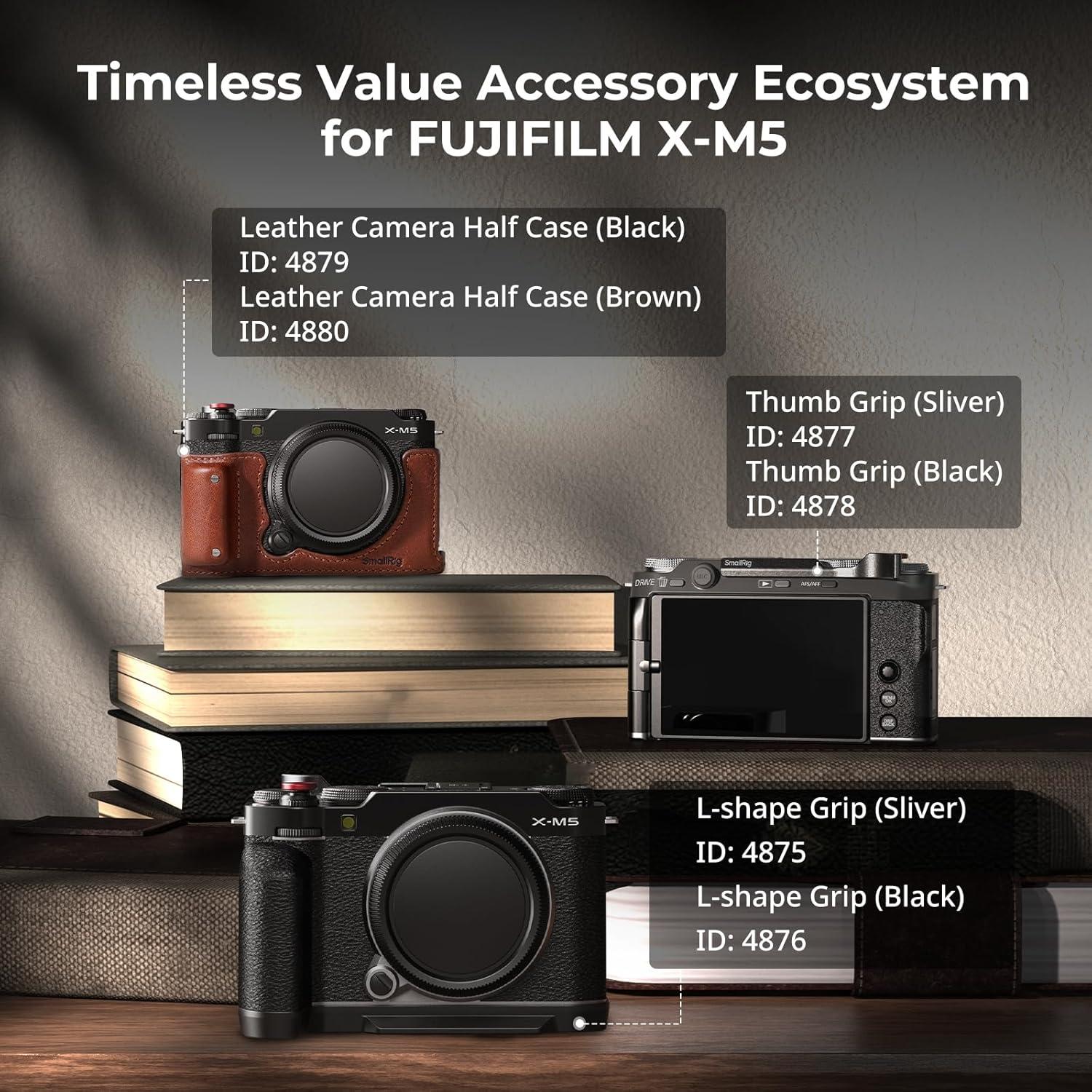 Empuñadura Pequeña SmallRig 4878 para FUJIFILM X-M5 Negro