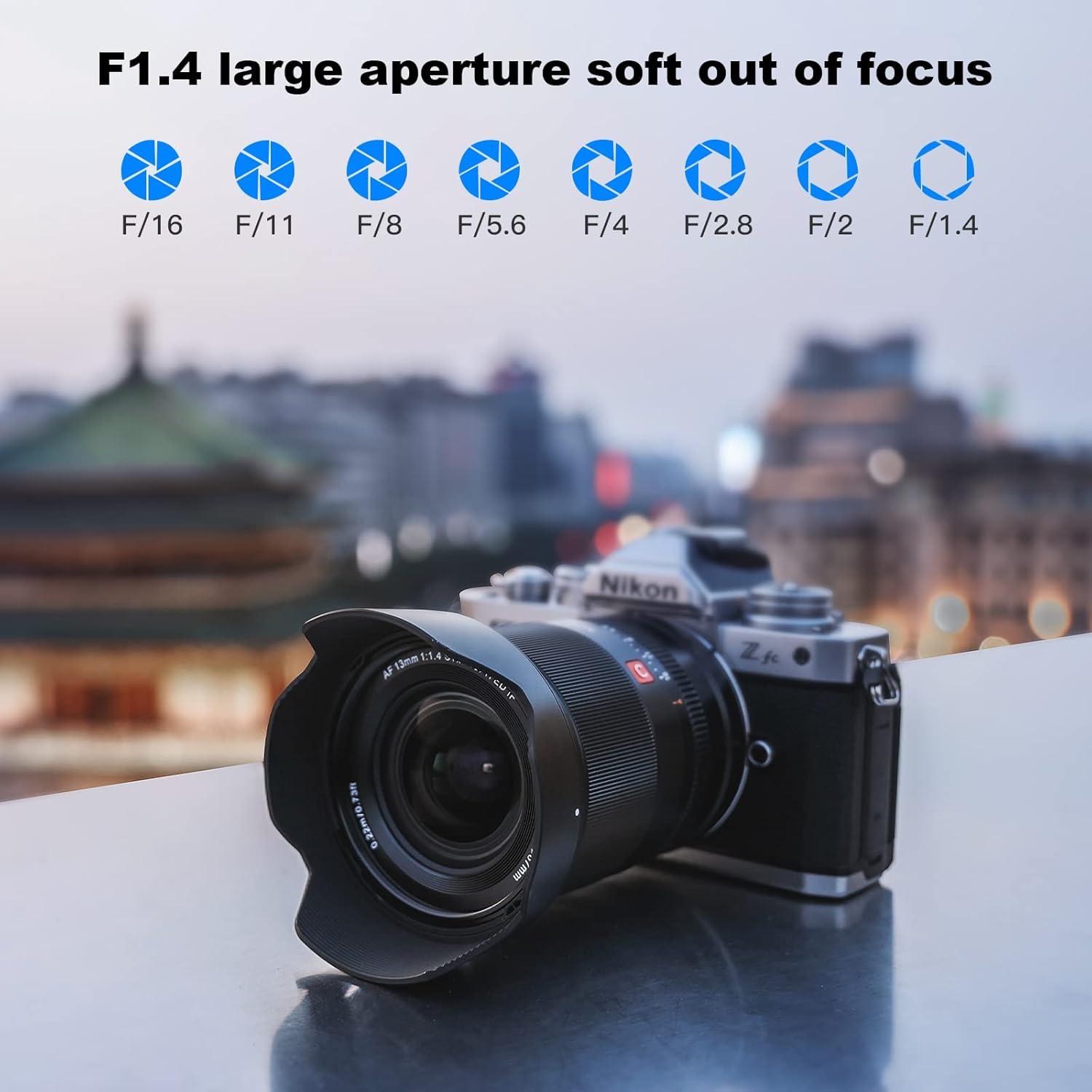 Lente Gran Angular VILTROX 13mm F1.4 Montura E para Sony