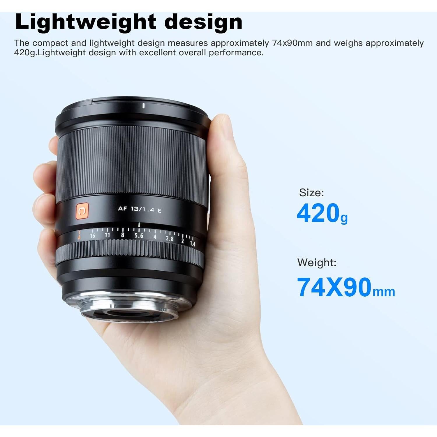 Lente Gran Angular VILTROX 13mm F1.4 Montura E para Sony