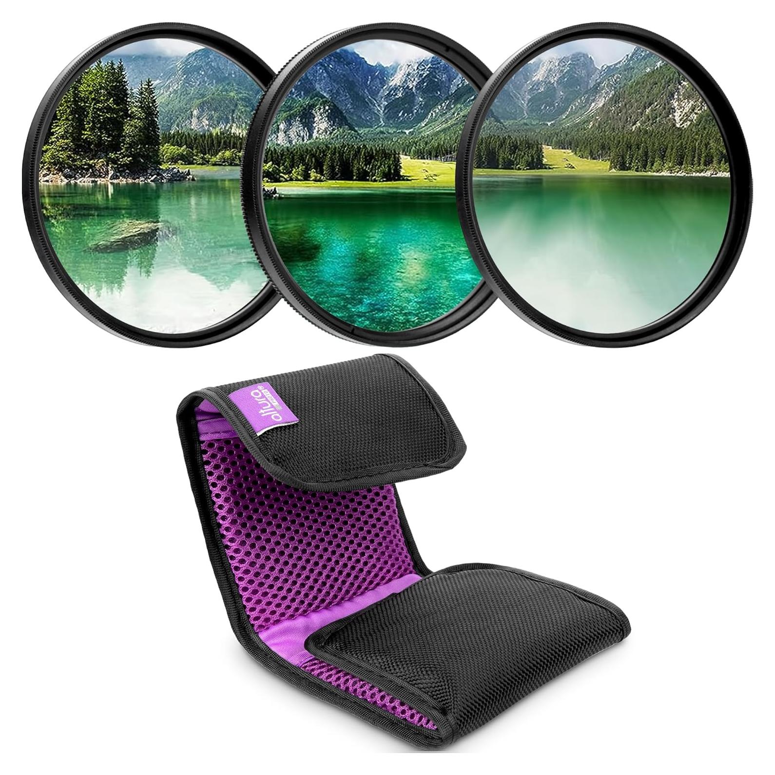 Kit de Filtros de Lente Altura Photo 67mm UV CPL ND + Estuche