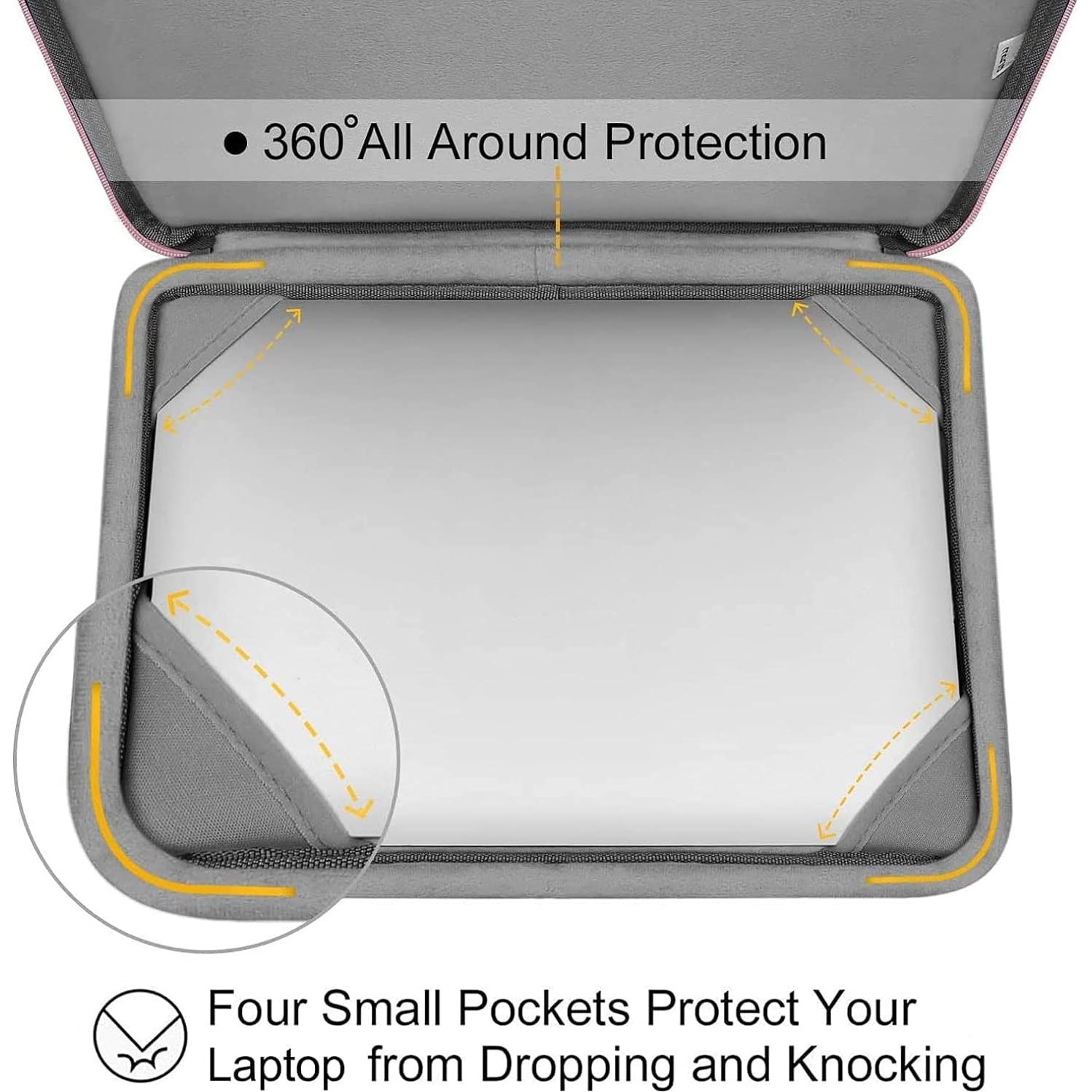 Funda MOSISO para MacBook Air 13.6" M4 M3 M2 Rosa Bebé