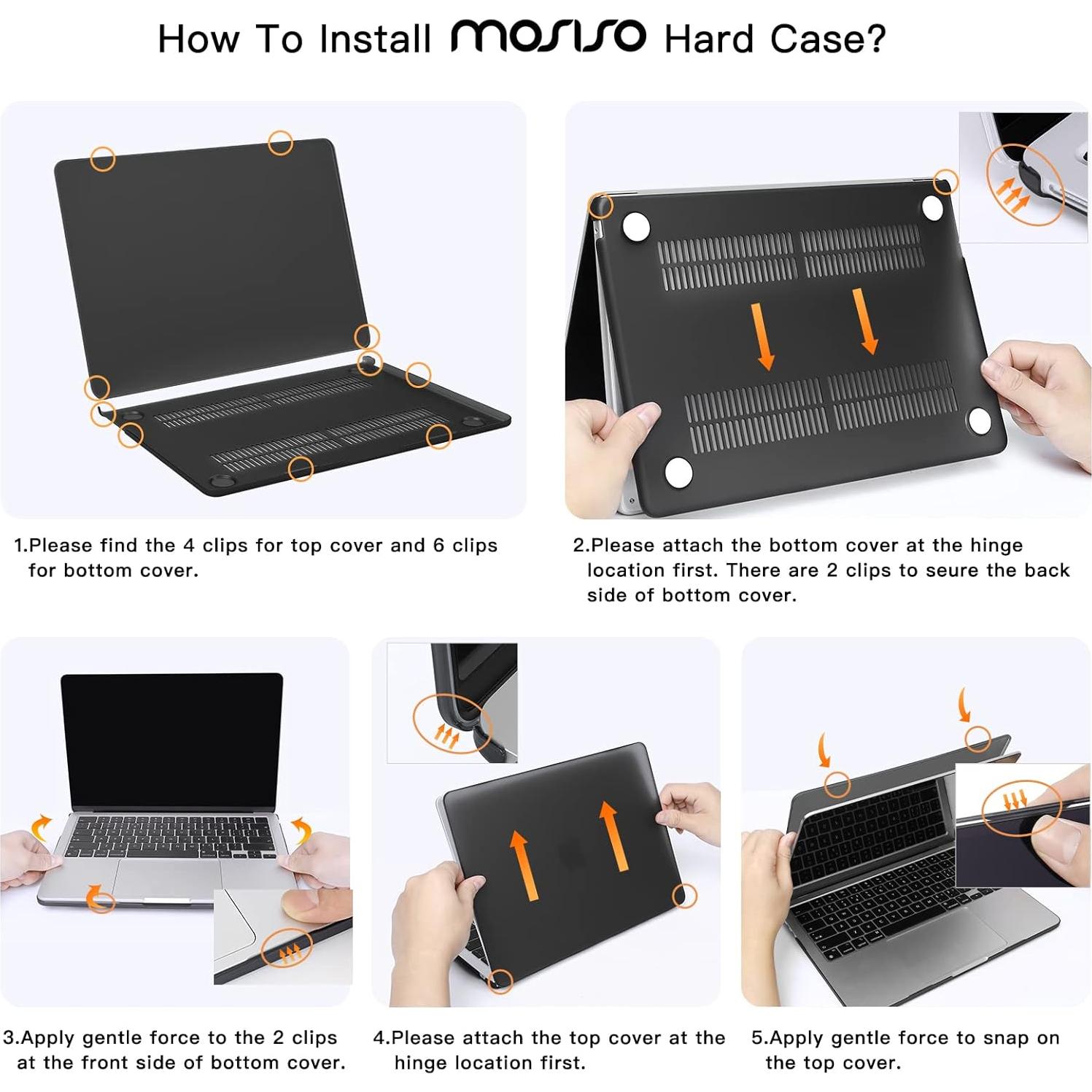 Funda MOSISO para MacBook Air 13.6" M4 M3 M2 Rosa Bebé