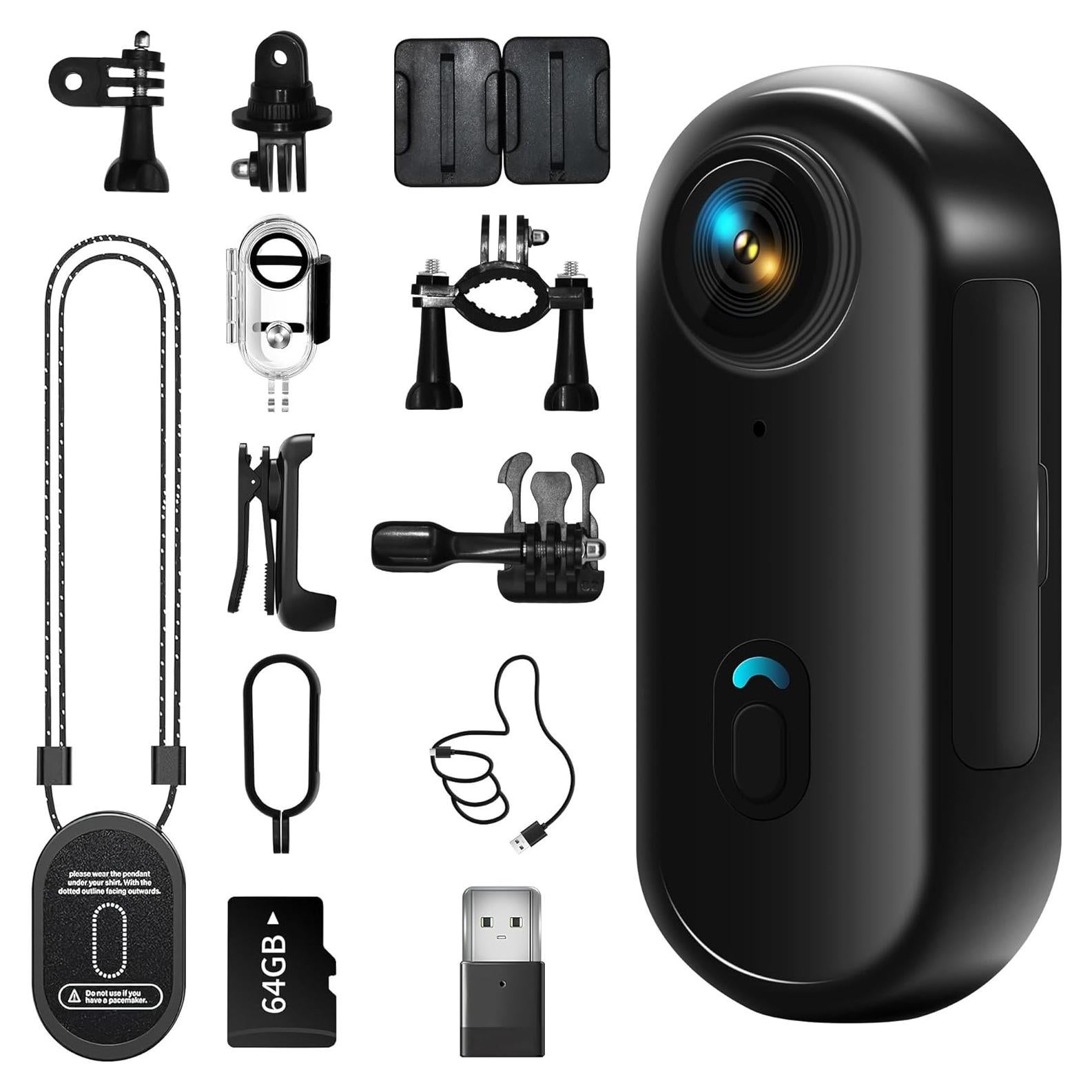 Cámara de Acción Portátil 4K Genérico Mini 64GB