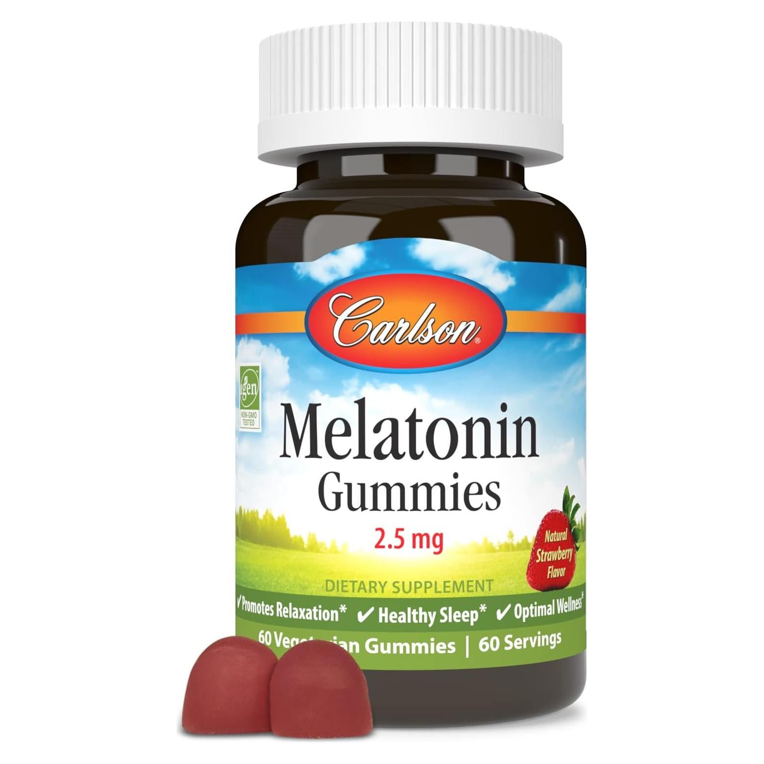 Gominolas de Melatonina Carlson 2.5 mg Sabor Fresa 60 Unidades