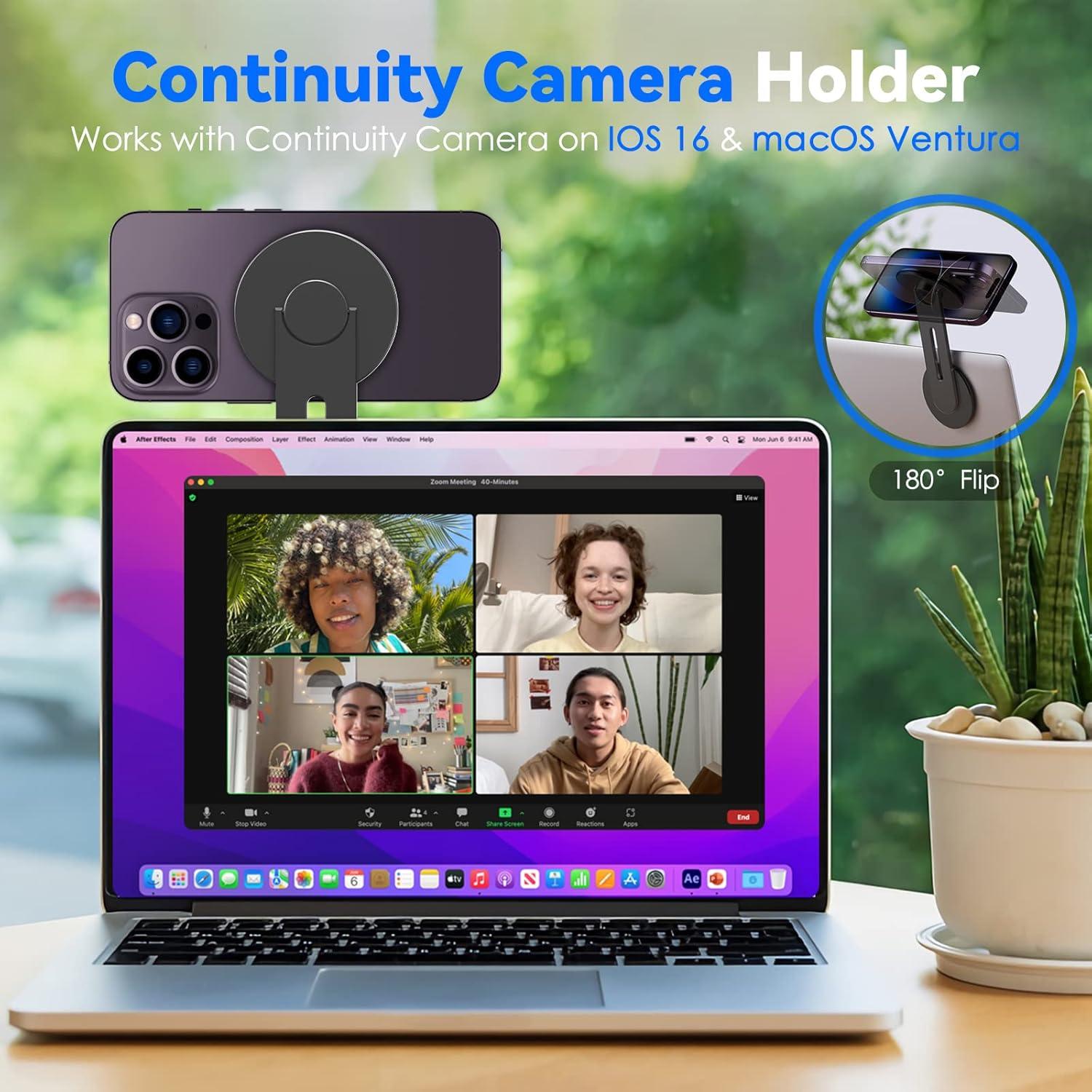 Soporte Magnético para Laptop y Teléfono CloudValley, Negro