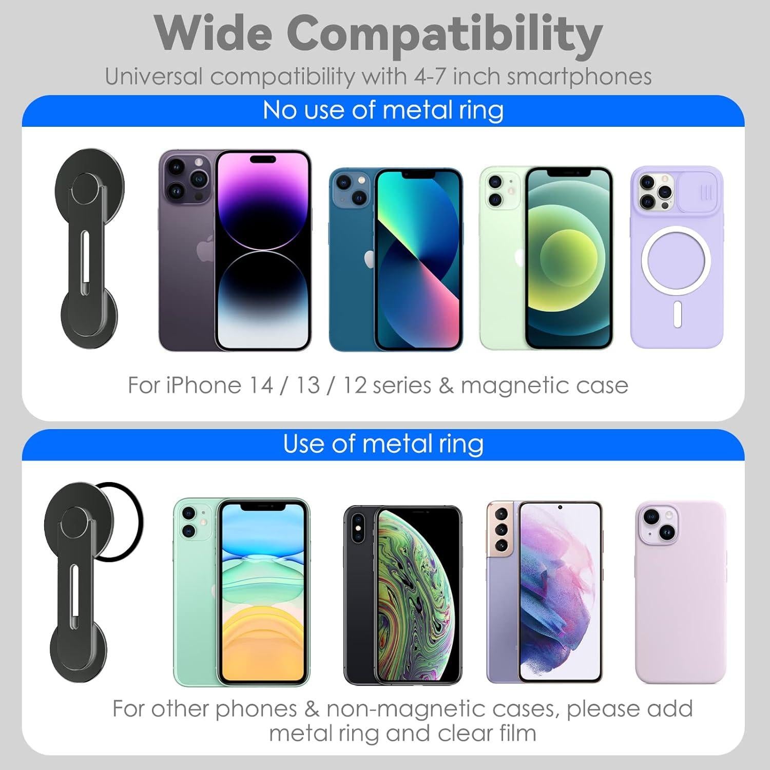 Soporte Magnético para Laptop y Teléfono CloudValley, Negro