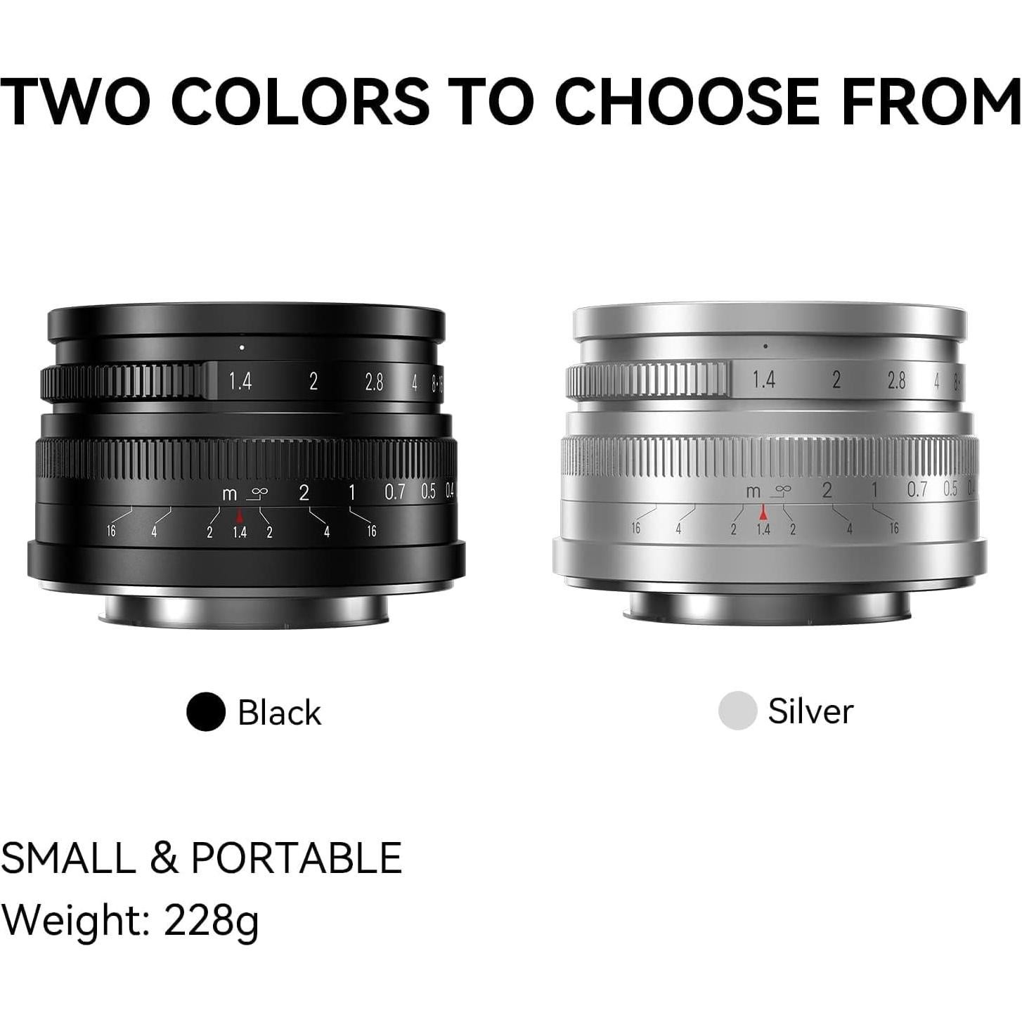 Lente Fijo 7artisans 35mm F1.4 para Canon R - Enfoque Manual