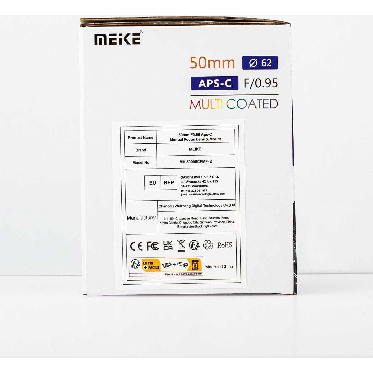 Lente Meike 50mm F0.95 Manual para Canon RF - Compacta y Ligera