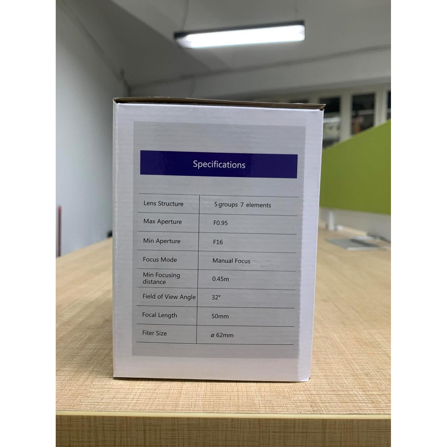 Lente Meike 50mm F0.95 Manual para Canon RF - Compacta y Ligera