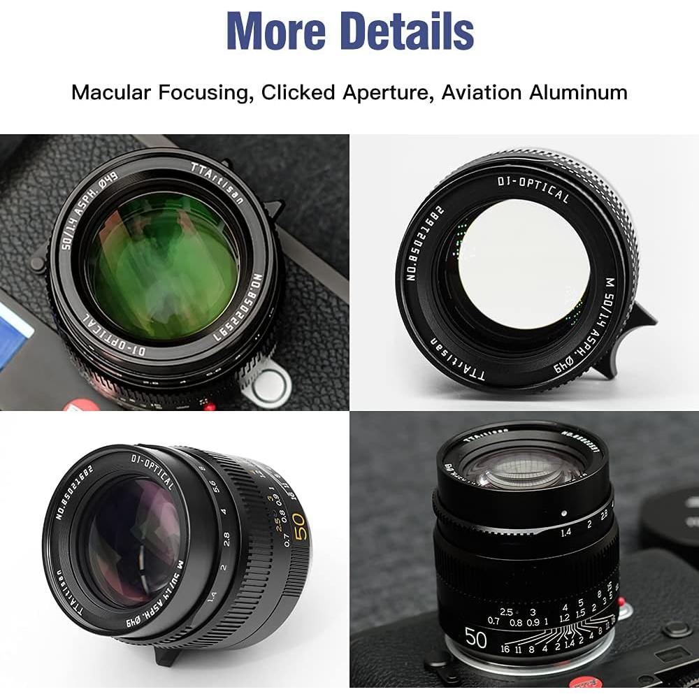 Lente TTArtisan 50mm F1.4 Manual Montura Leica M