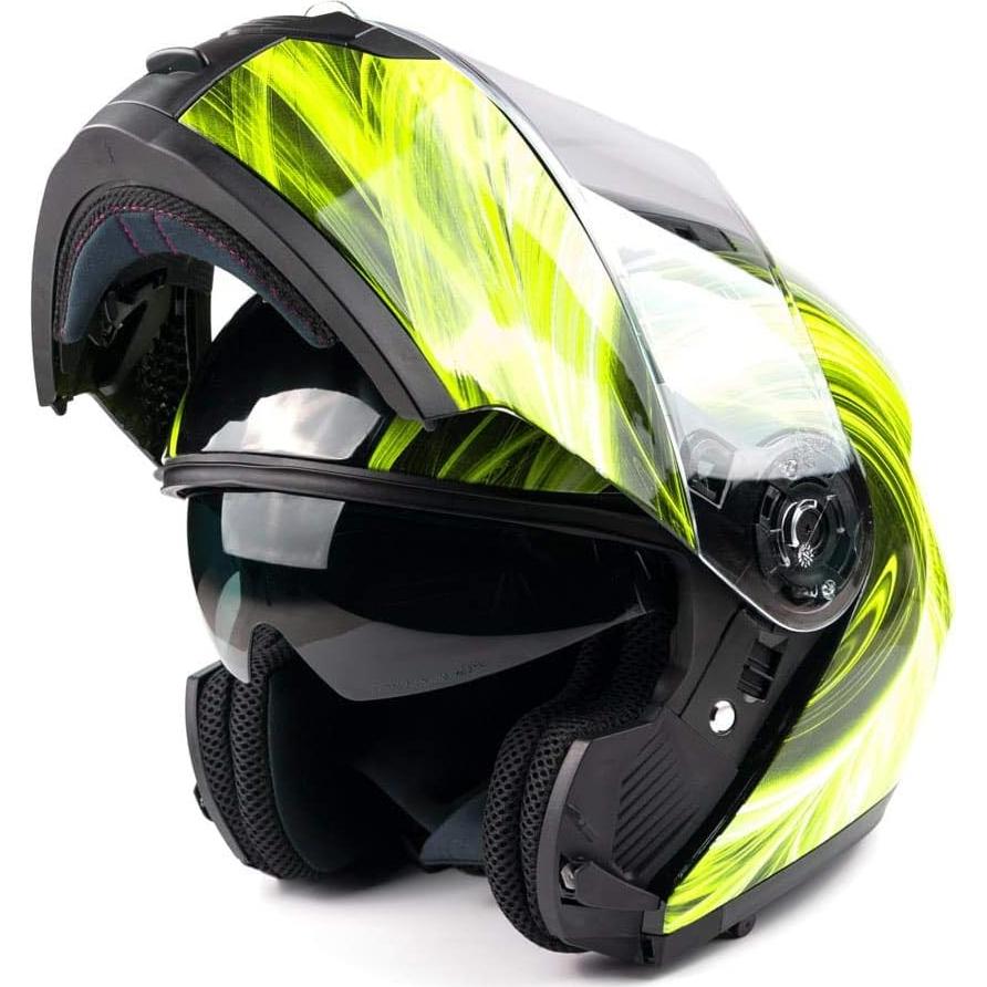 Casco Modular Typhoon TH158 Negro con Visera Solar