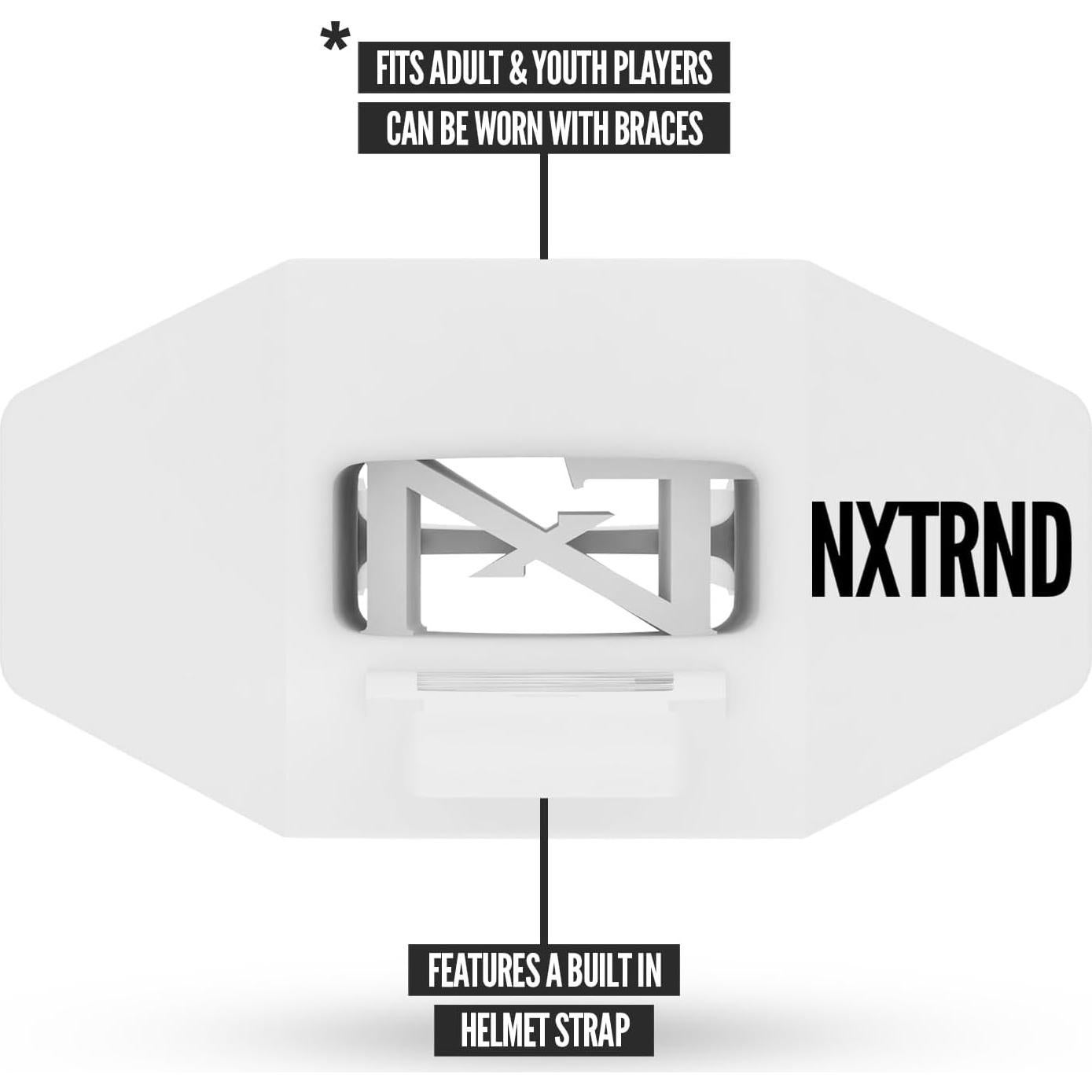 Protector Bucal de Fútbol NXTRND DOS Ajustable Blanco