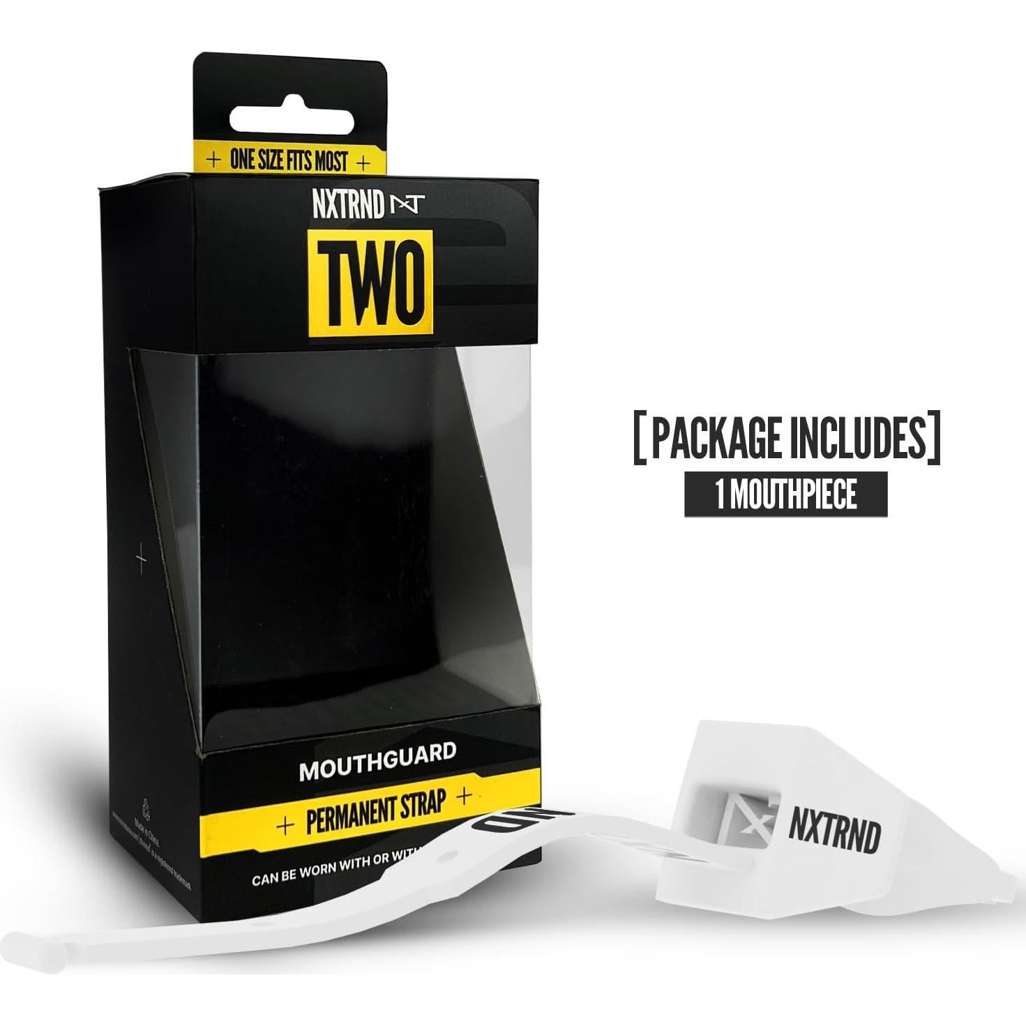 Protector Bucal de Fútbol NXTRND DOS Ajustable Blanco