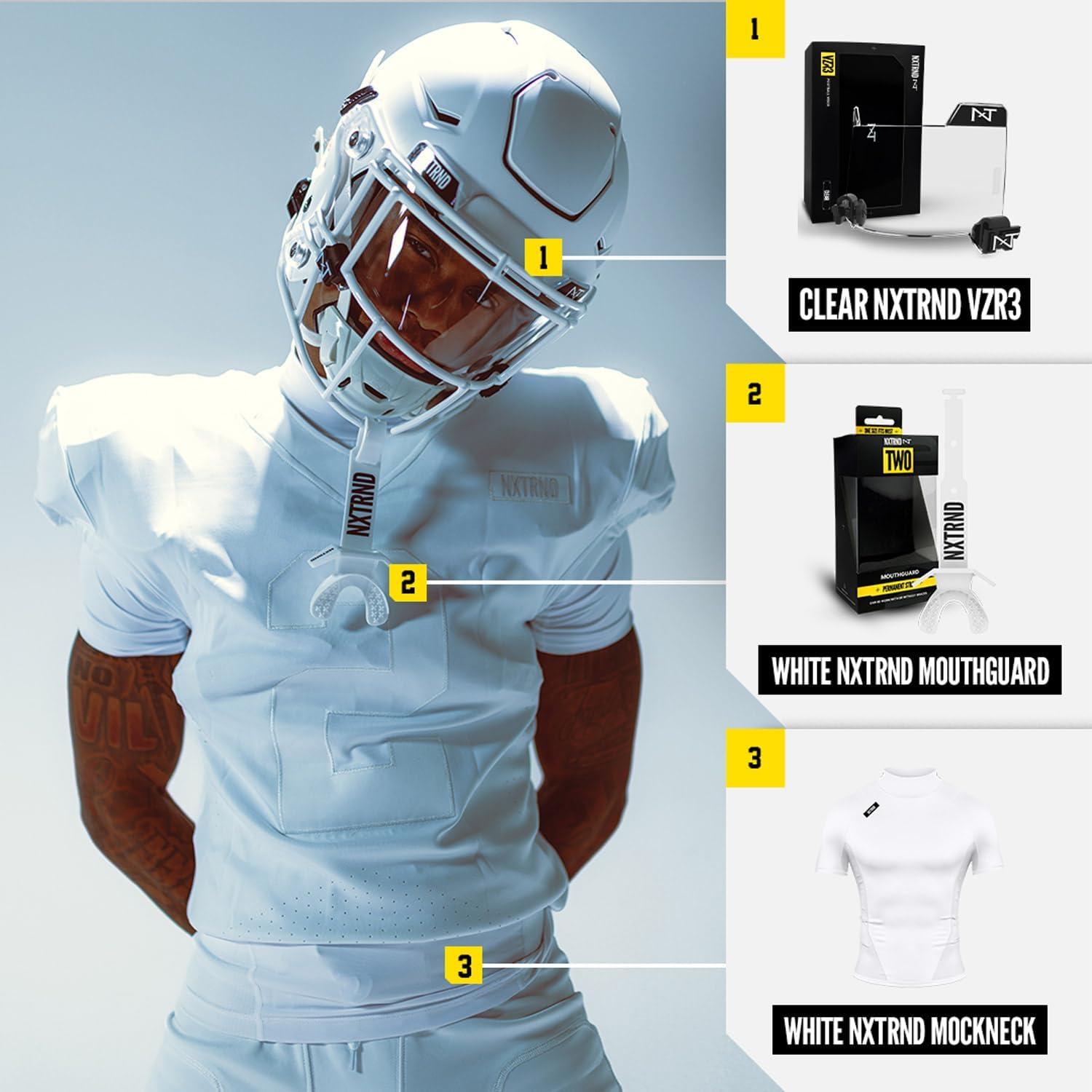 Protector Bucal de Fútbol NXTRND DOS Ajustable Blanco