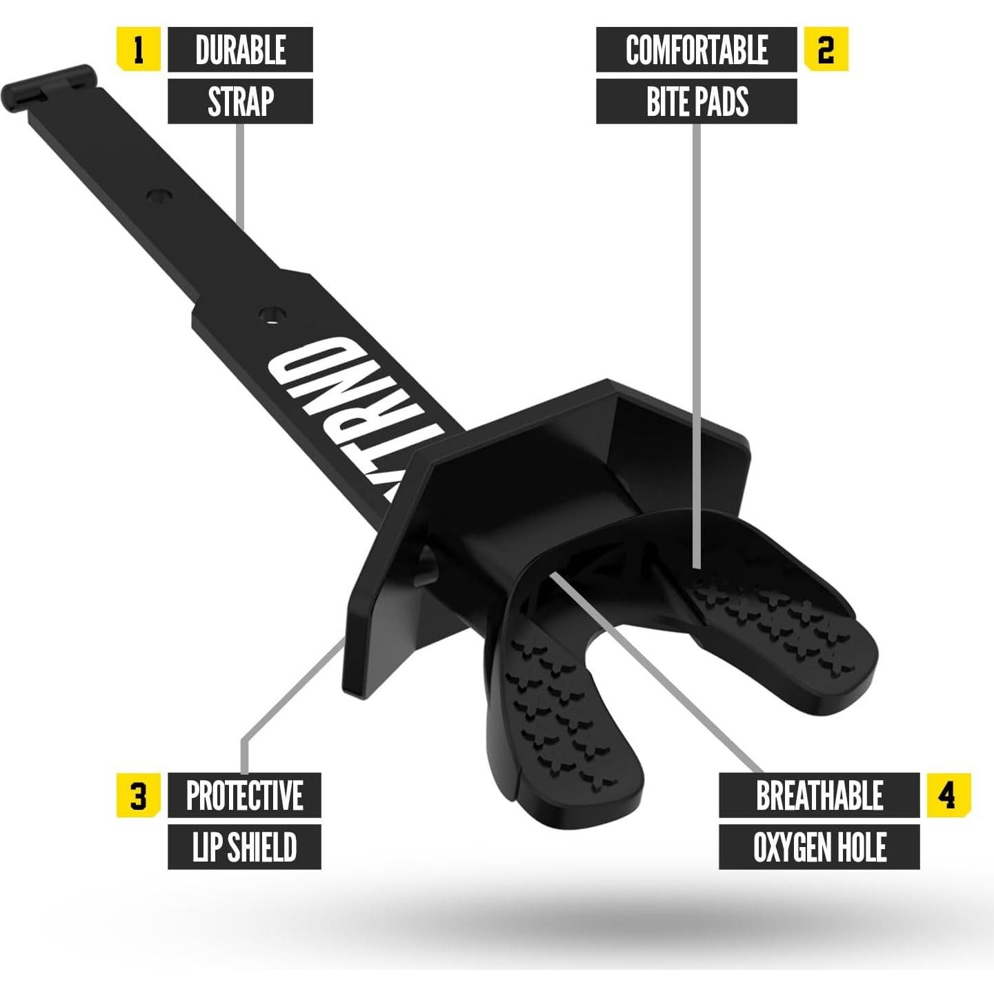 Protector Bucal de Fútbol NXTRND Two Pro Negro Ajustable