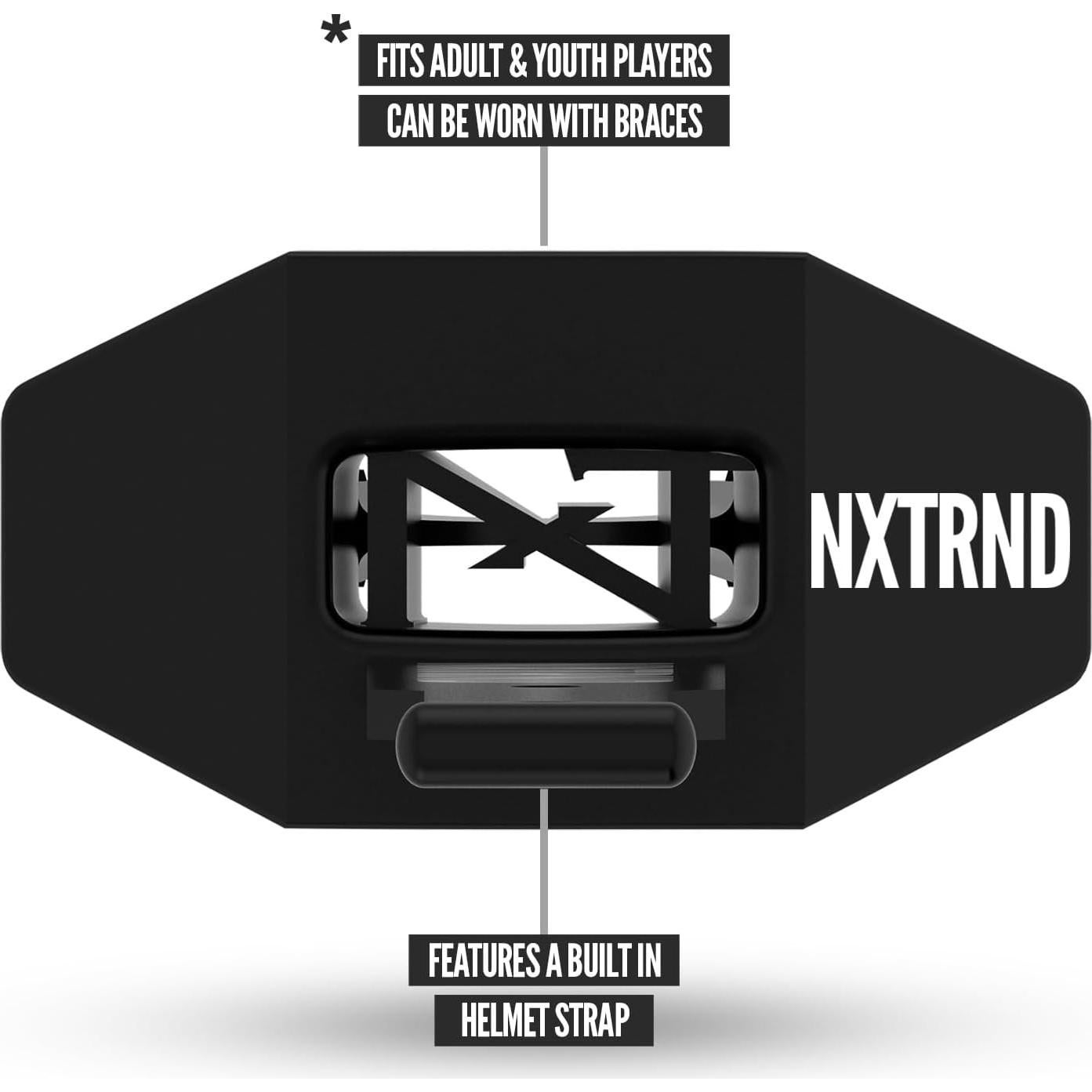 Protector Bucal de Fútbol NXTRND Two Pro Negro Ajustable