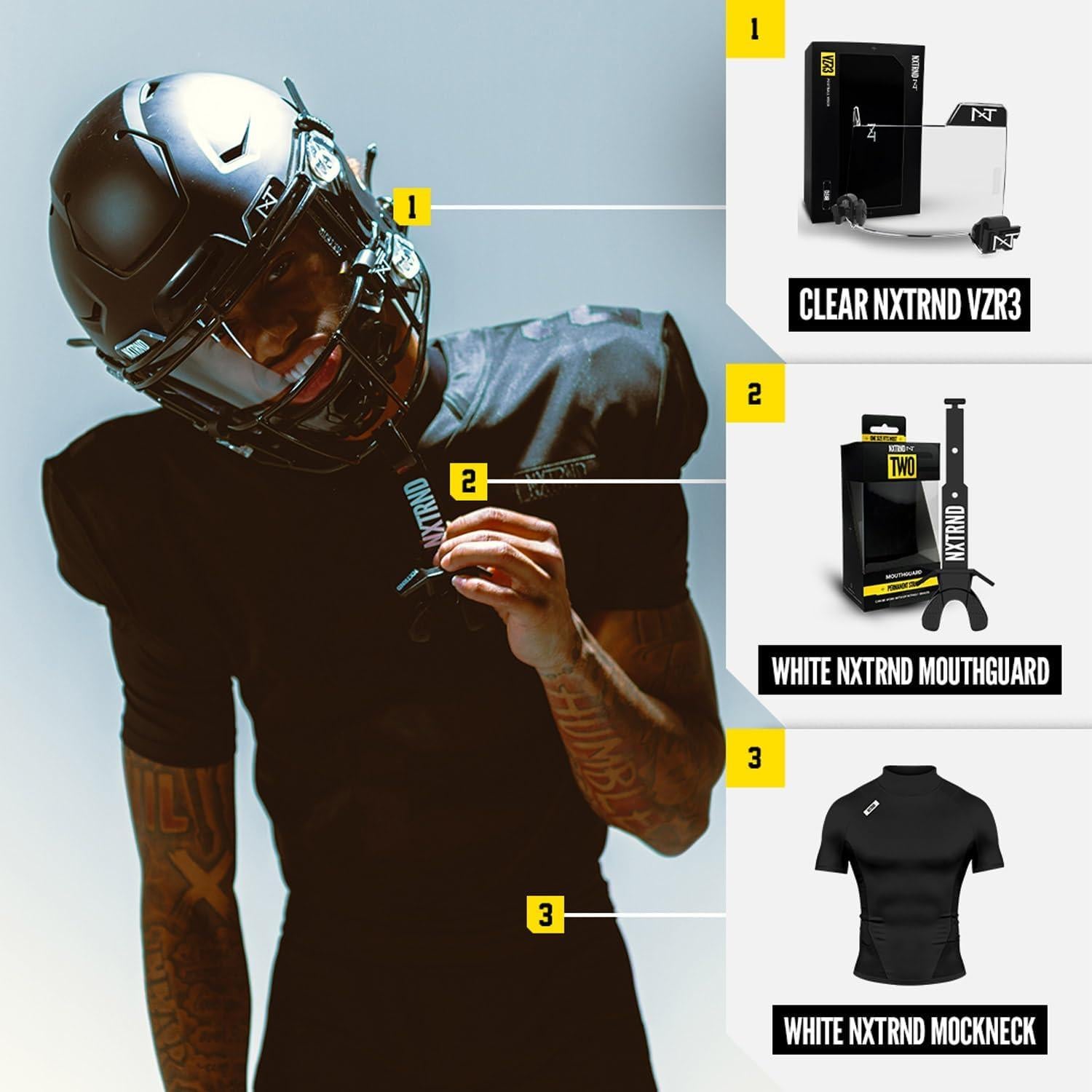 Protector Bucal de Fútbol NXTRND Two Pro Negro Ajustable