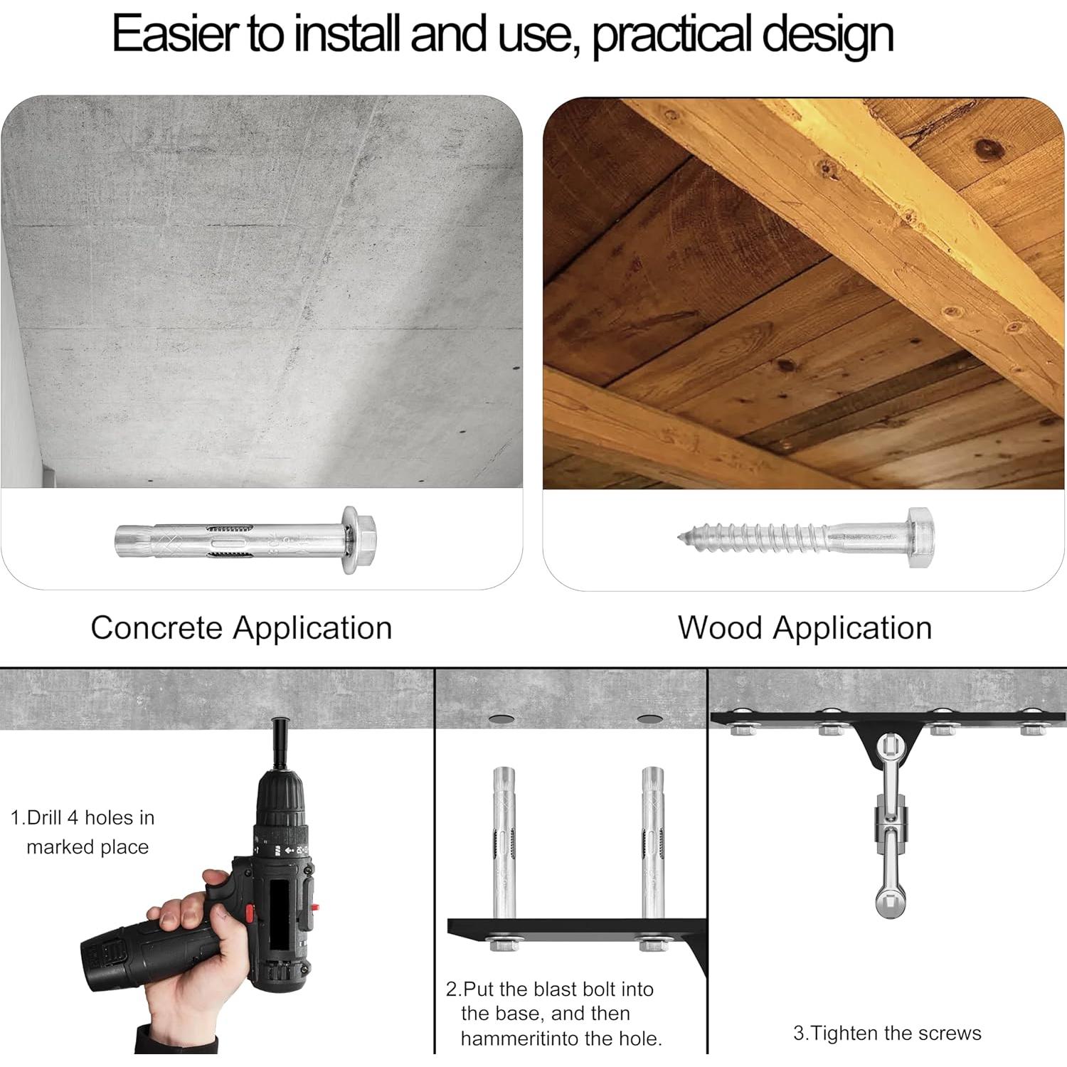 Soporte para Bolsa Pesada VivaZen - Montaje Techo 408 kg