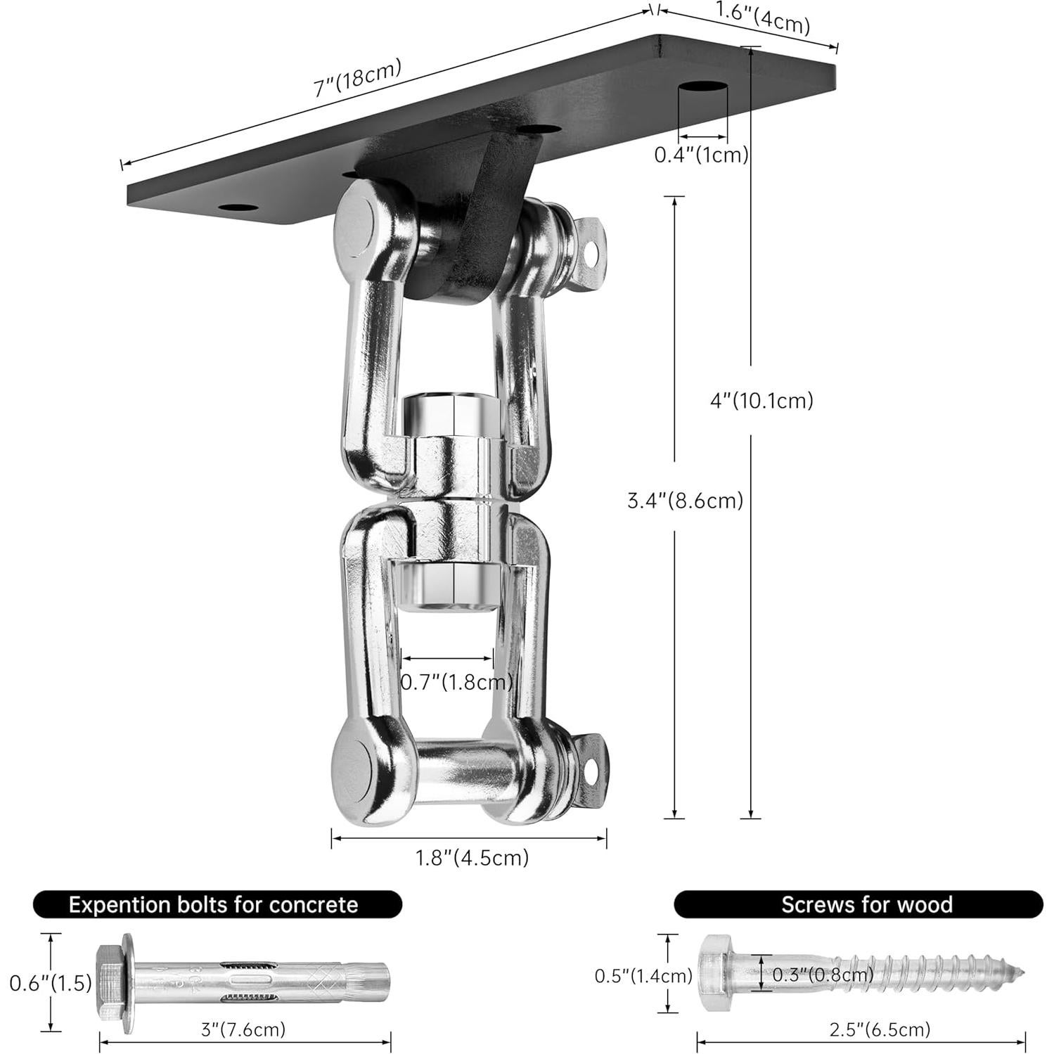 Soporte para Bolsa Pesada VivaZen - Montaje Techo 408 kg