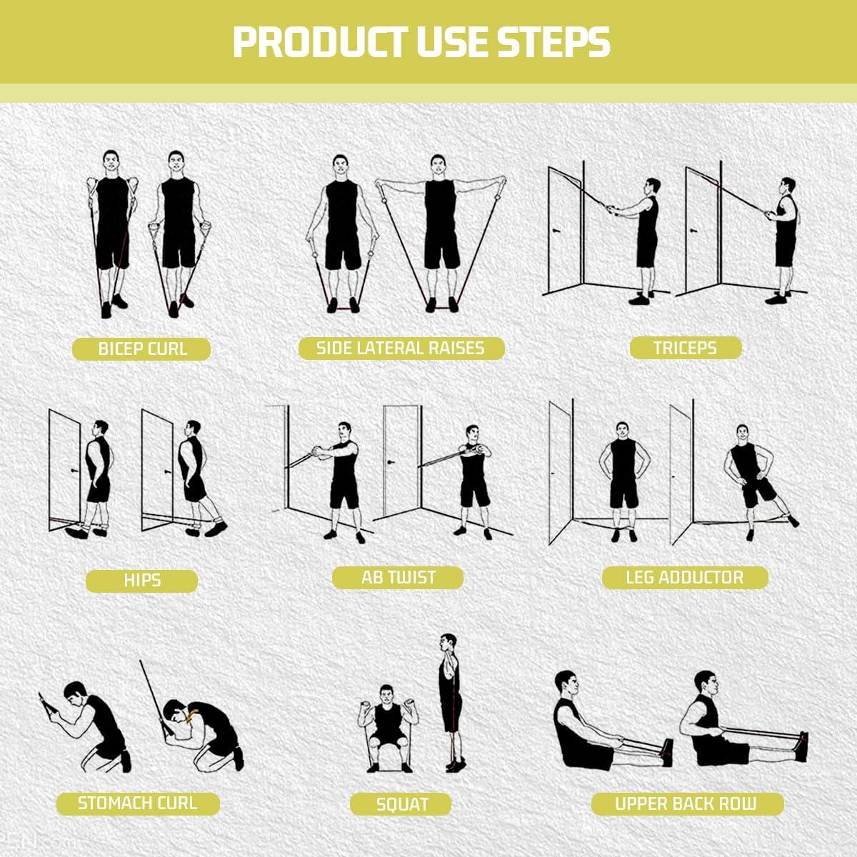 Bandas de Resistencia VEICK 10-150LBS con Mangos y Accesorios