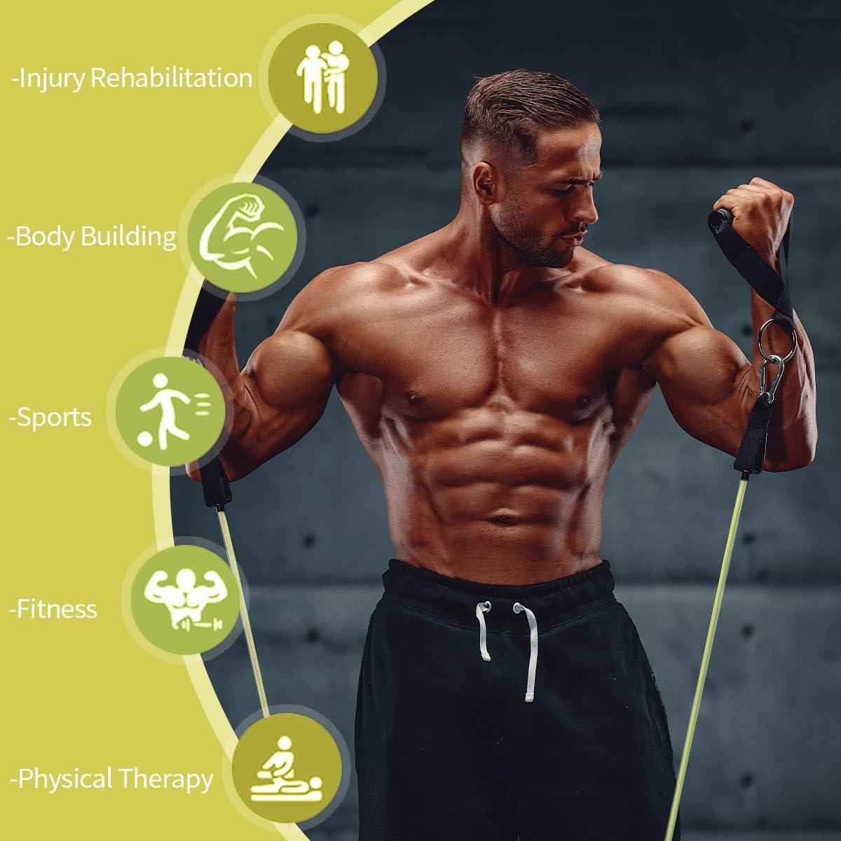 Bandas de Resistencia VEICK 10-150LBS con Mangos y Accesorios