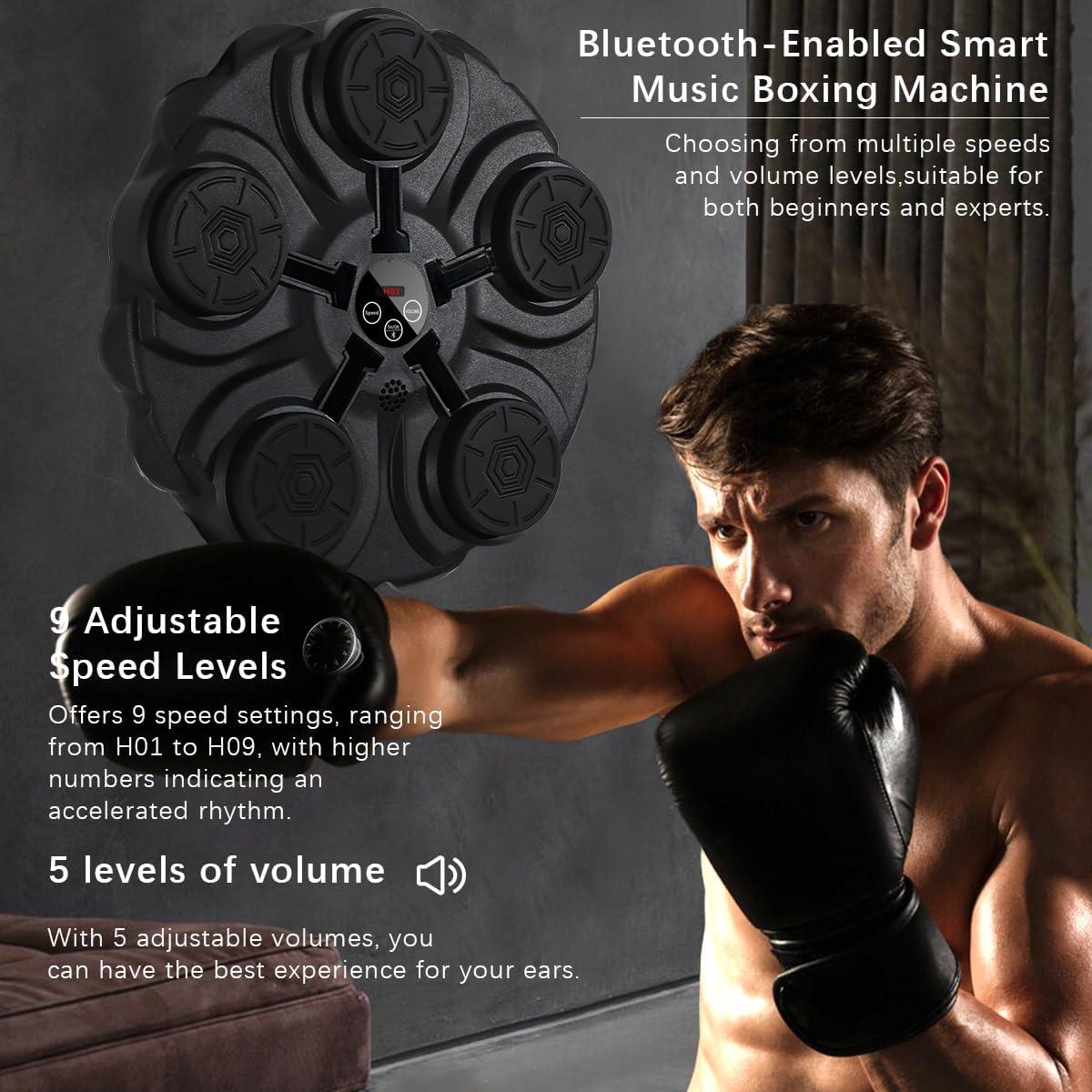 Máquina de Boxeo Musical SHENGSHI MBM1500 con Guantes - Entrenador Interactivo para Adultos y Niños