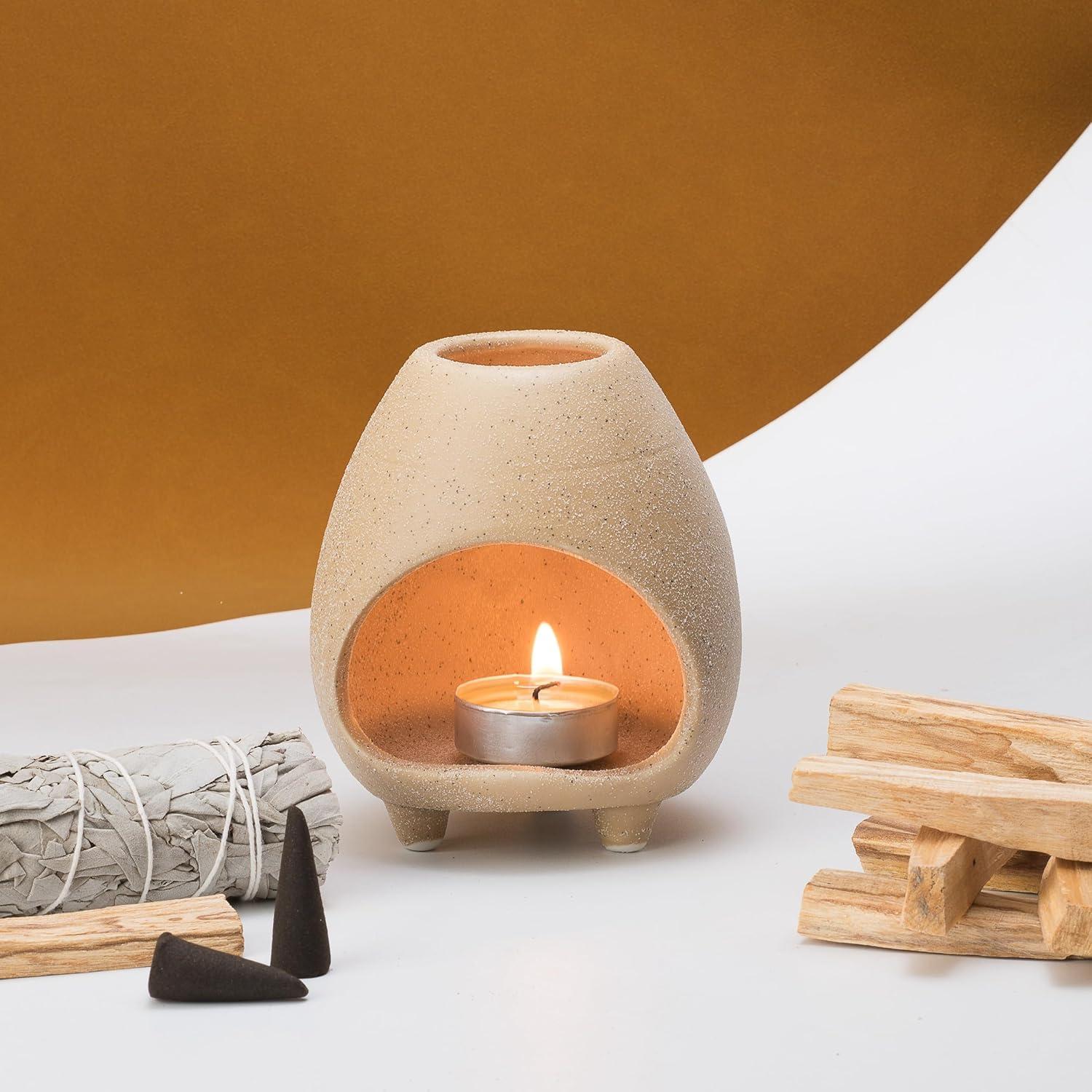 Soporte de Cerámica para Palo Santo y Incienso Pincasol Beige