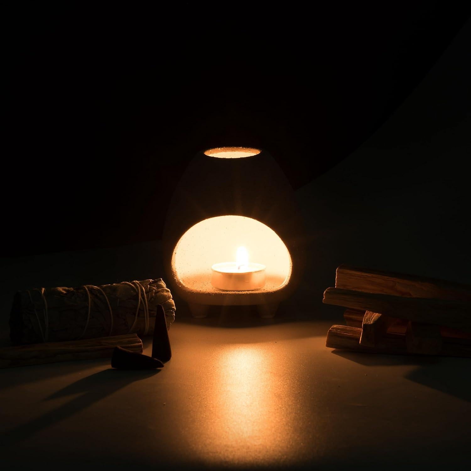 Soporte de Cerámica para Palo Santo y Incienso Pincasol Beige