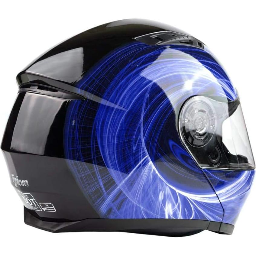 Casco Modular Typhoon TH158 Adulto DOT con Gafas Retráctiles