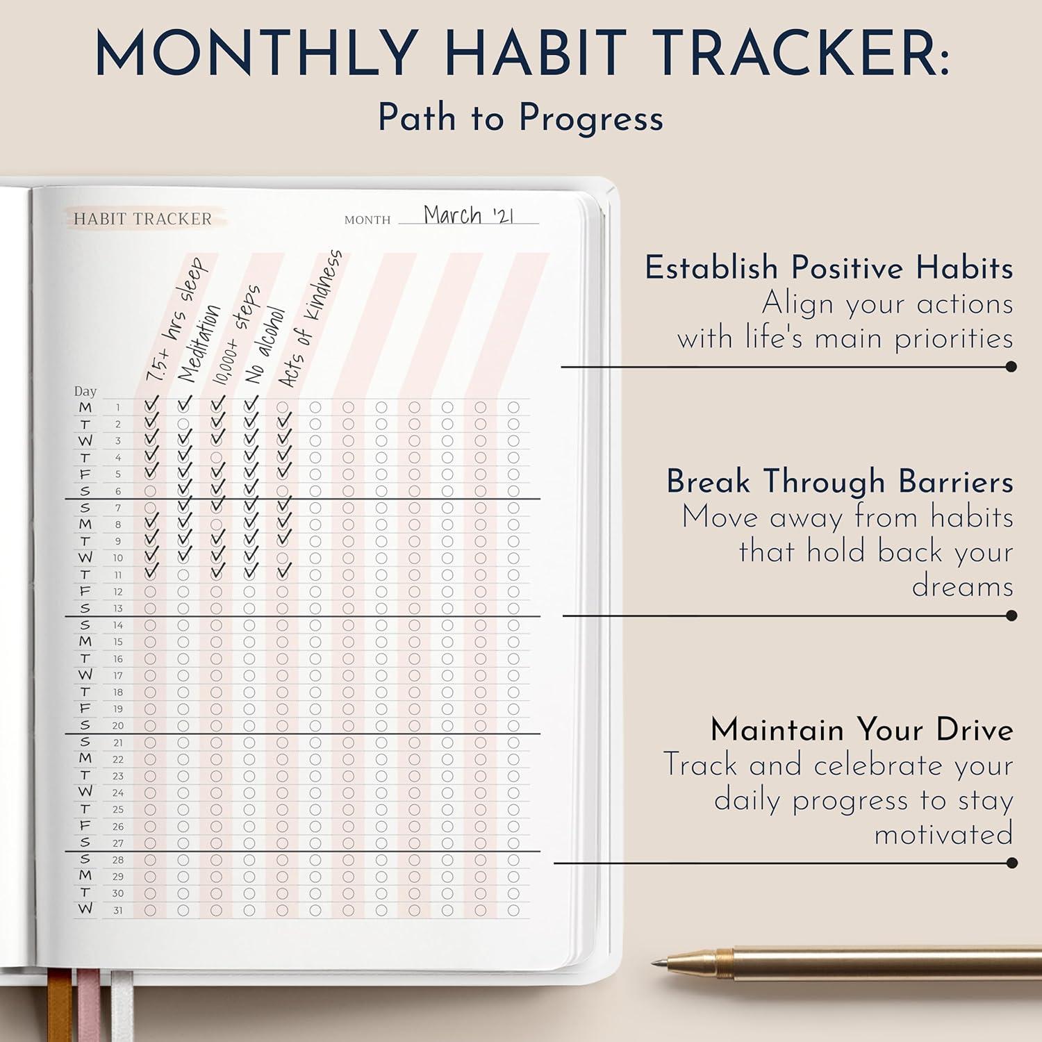 Diario de Gratitud RYVE A5 Beige - 6 Meses de Bienestar