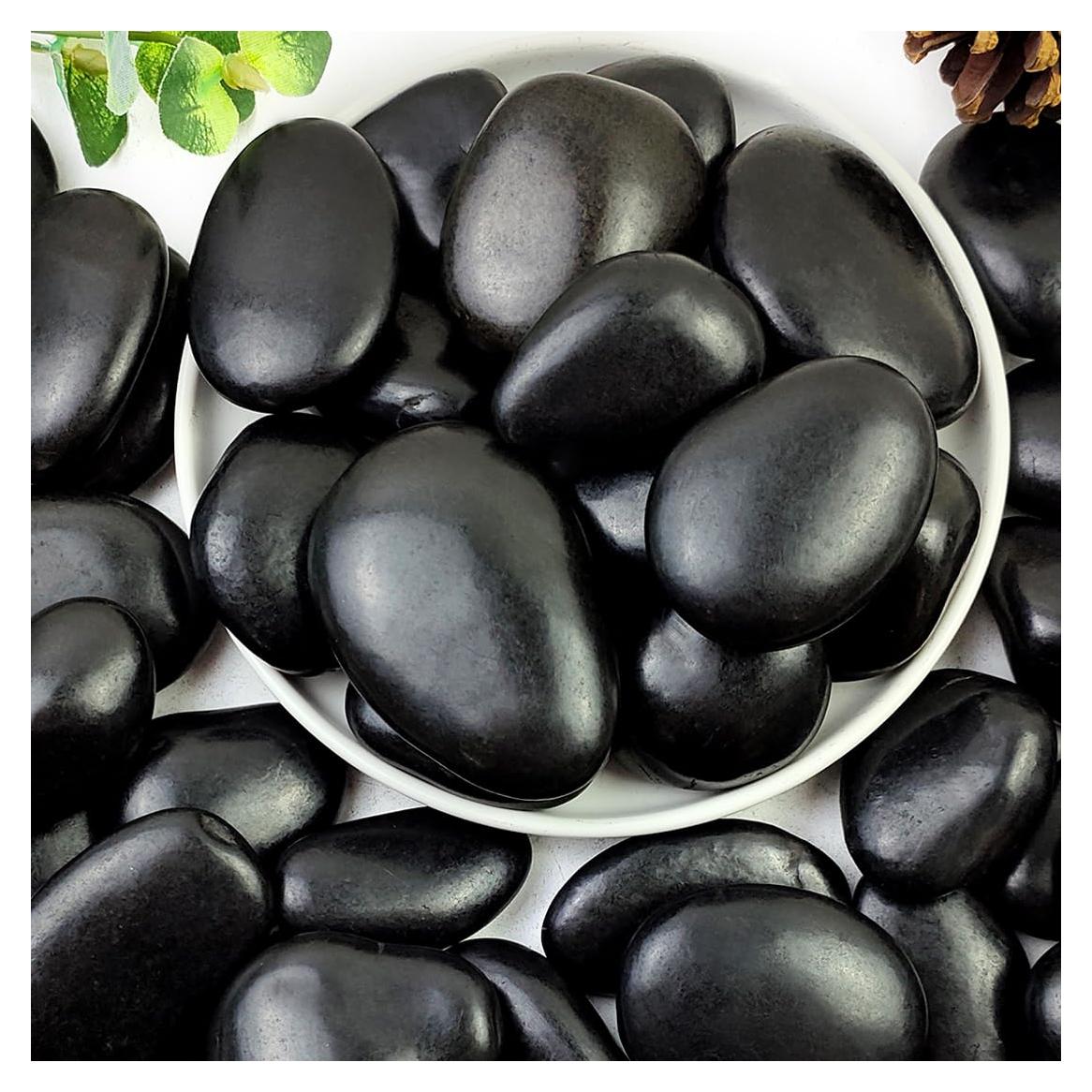 Piedras Negras Naturales YISZM 2-7.6cm para Jardín 2.27kg