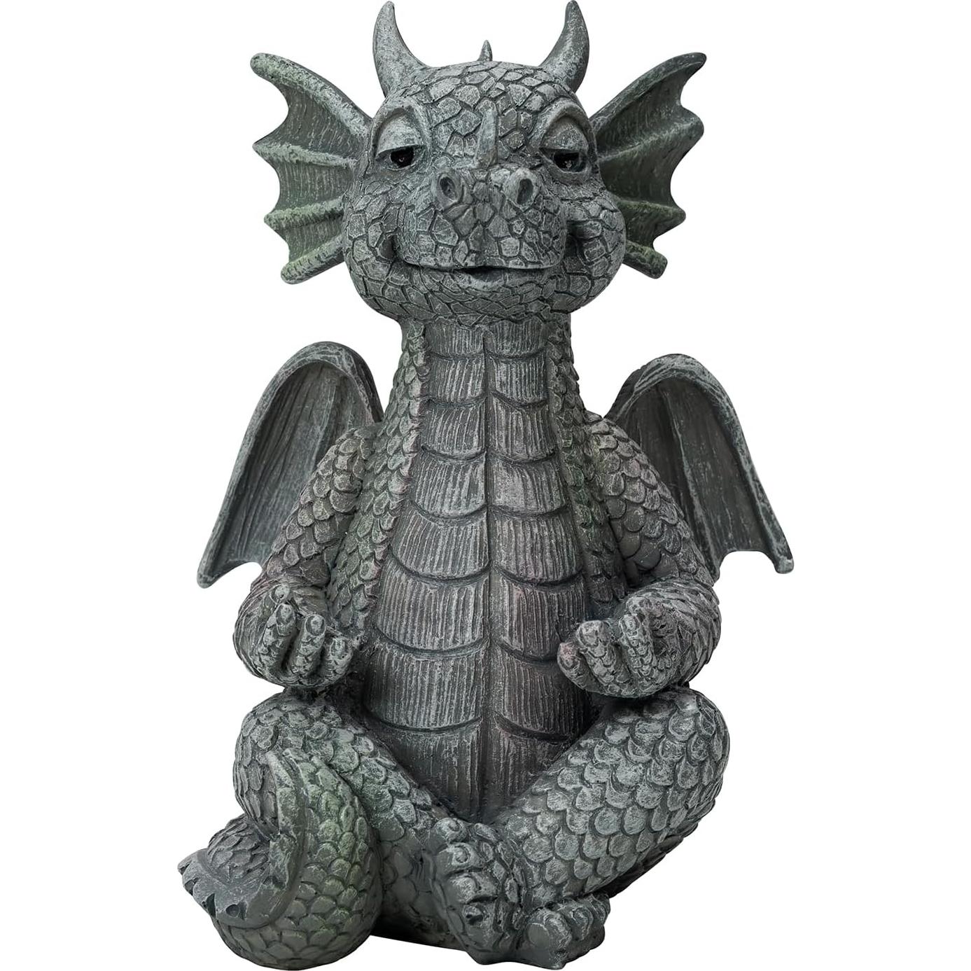 Estatua de Dragón Zen Meditador UTTCMK 10x11x16 cm