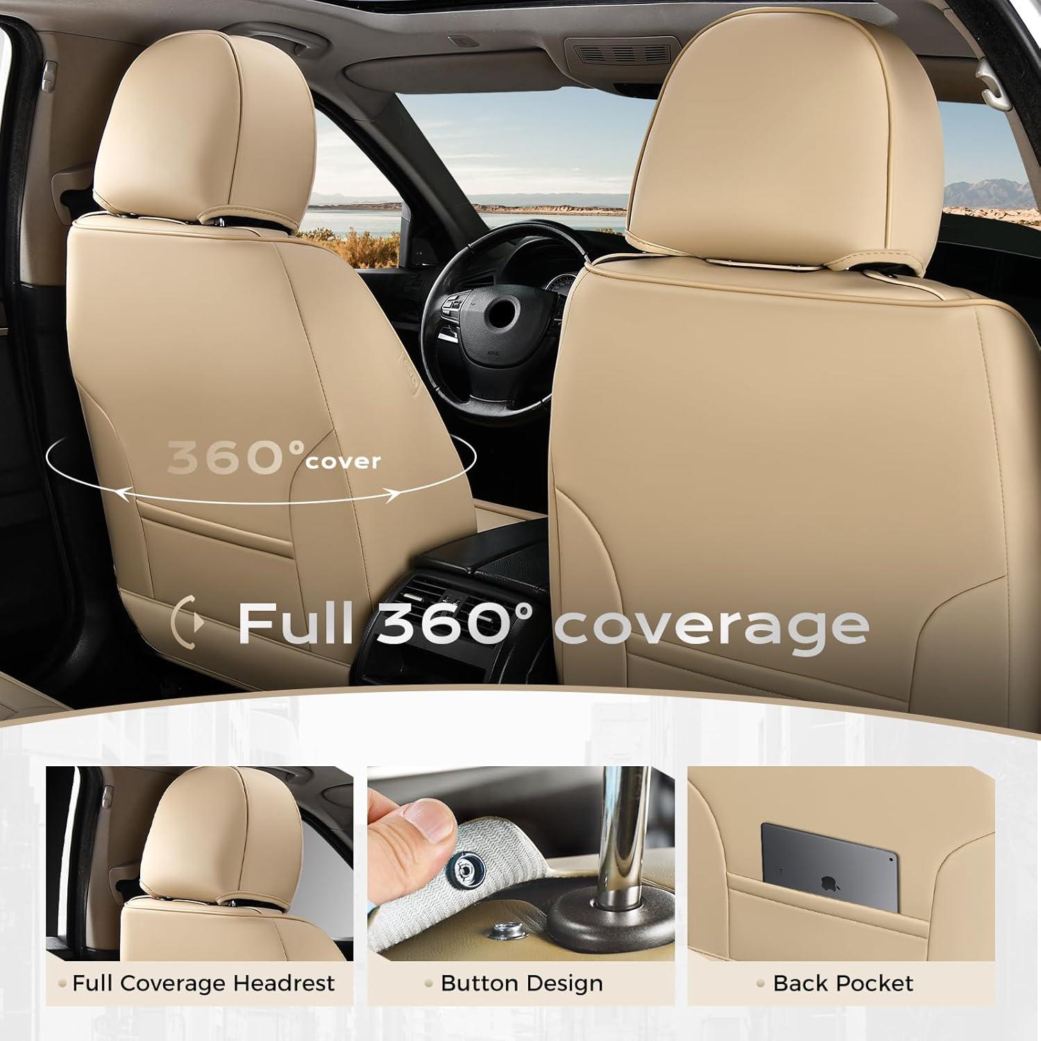 Cubiertas de Asientos de Auto Coverado SCU047 Beige Impermeables