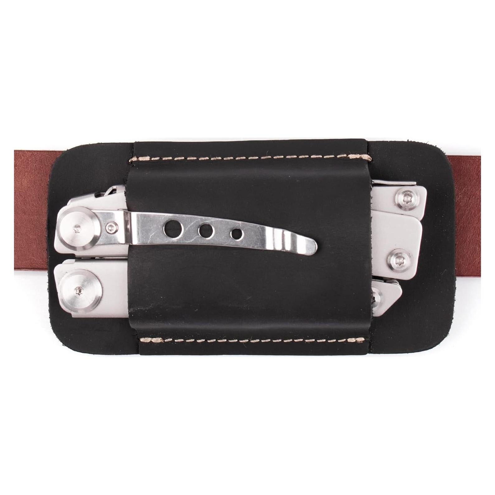 Funda de Cuero Topstache Mediana para Cuchillo y Multiherramienta
