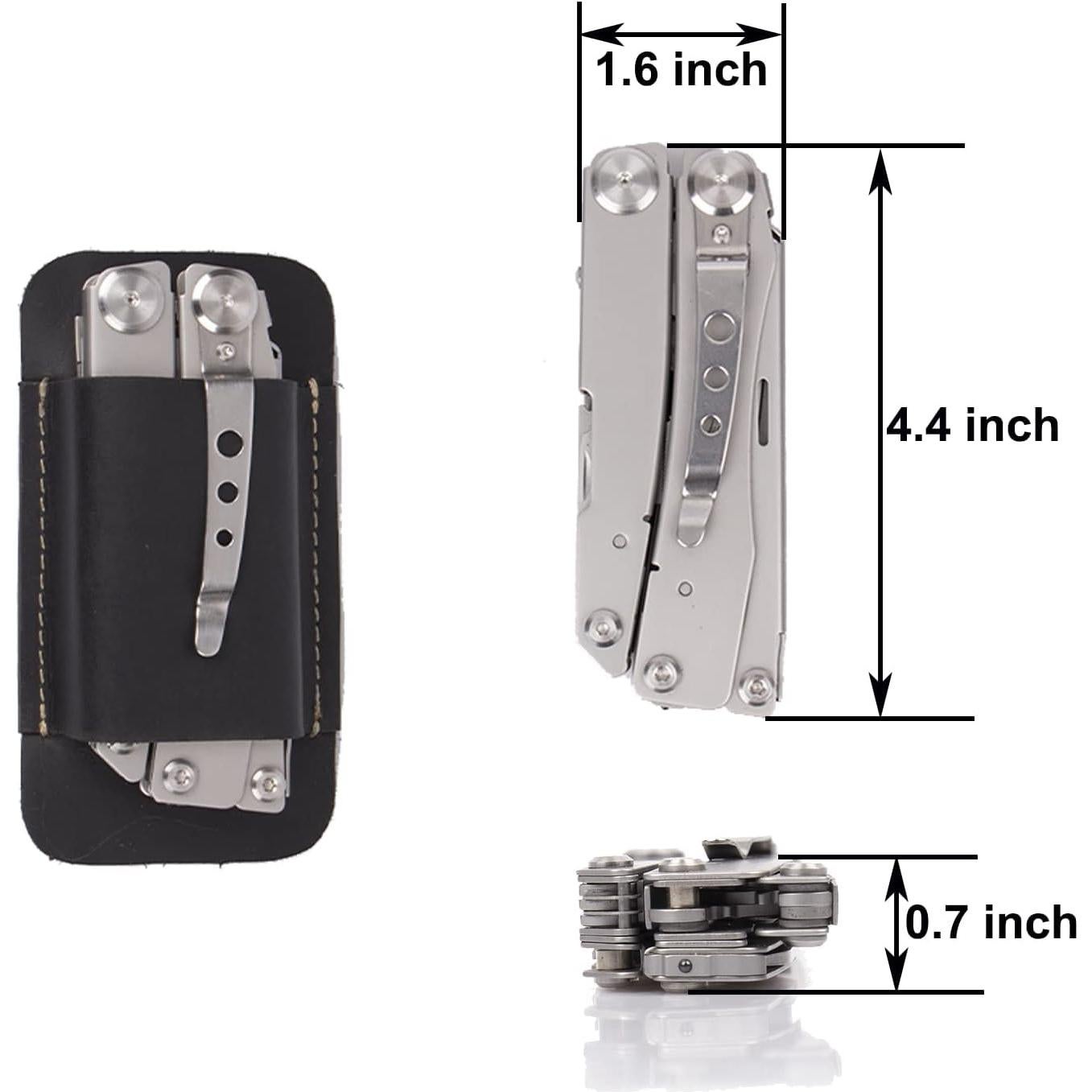 Funda de Cuero Topstache Mediana para Cuchillo y Multiherramienta