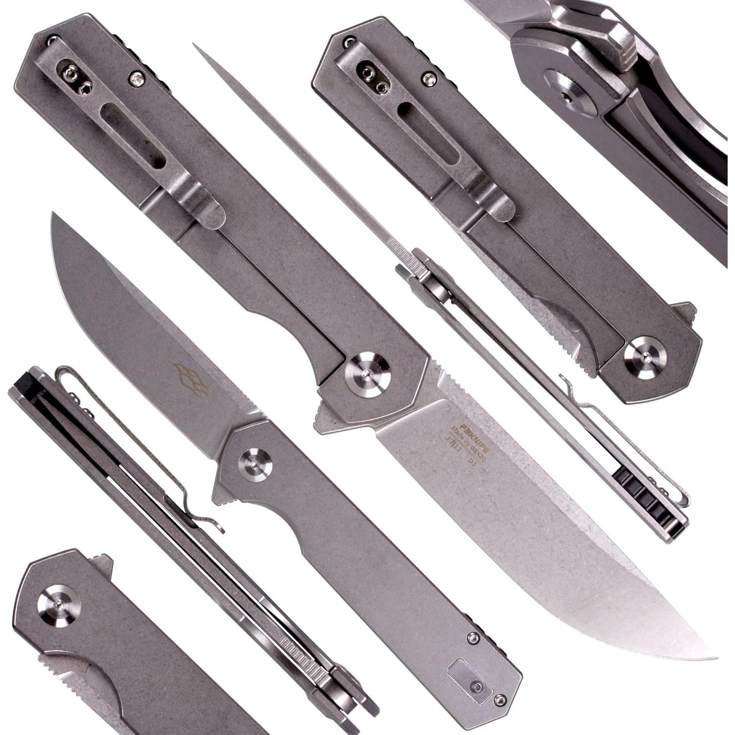 Cuchillo Plegable Firebird FH12-SS Acero D2 20.3cm Gris